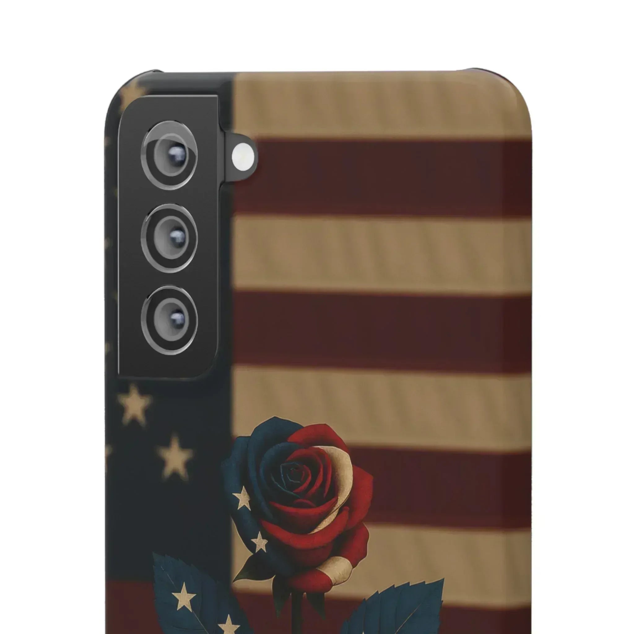 American Rose Flag Phone Case for iPhone 8-16 and Galaxy S10-S24 - KARARMDESIGN