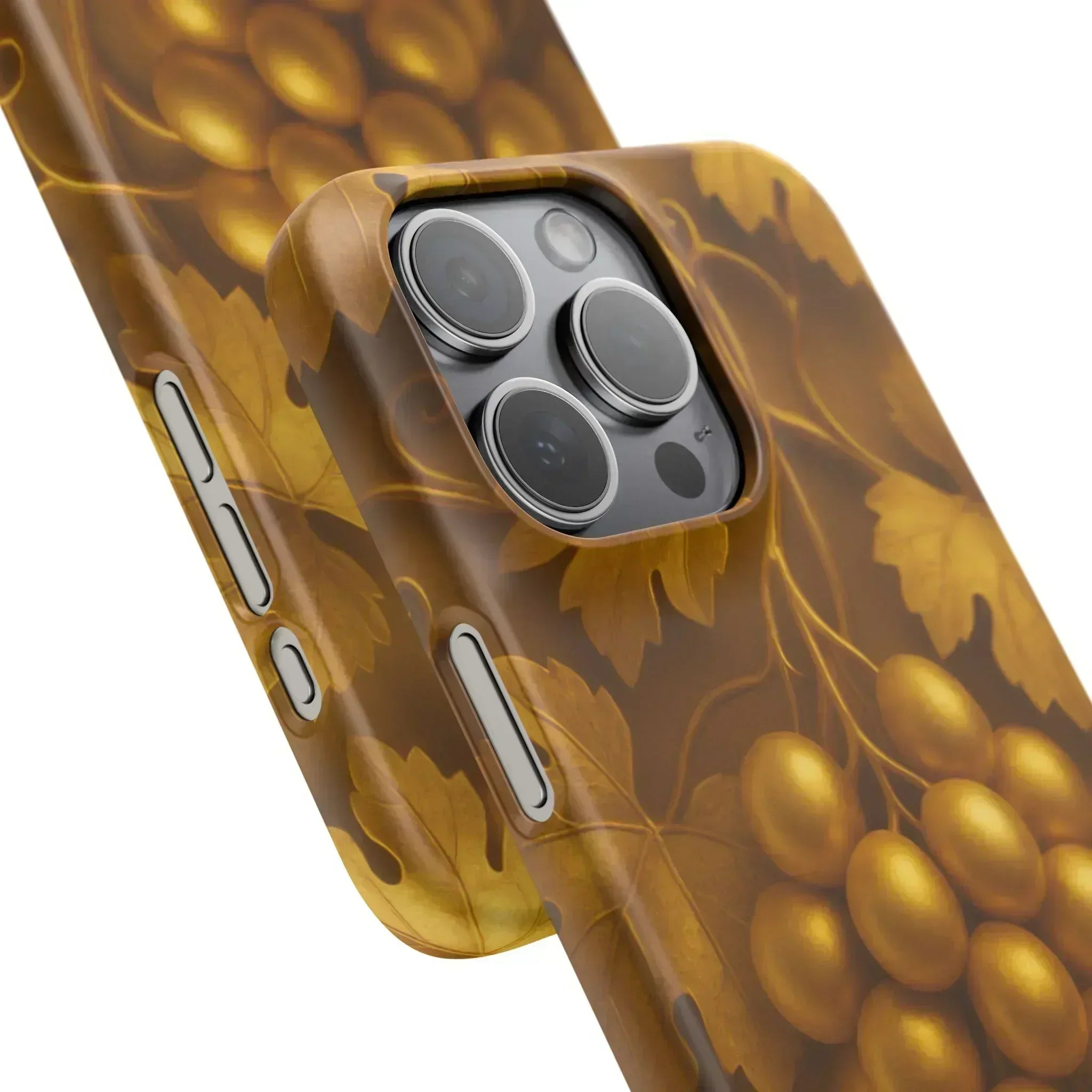 Golden Grapes Phone Case for iPhone 8–16 - KARARMDESIGN