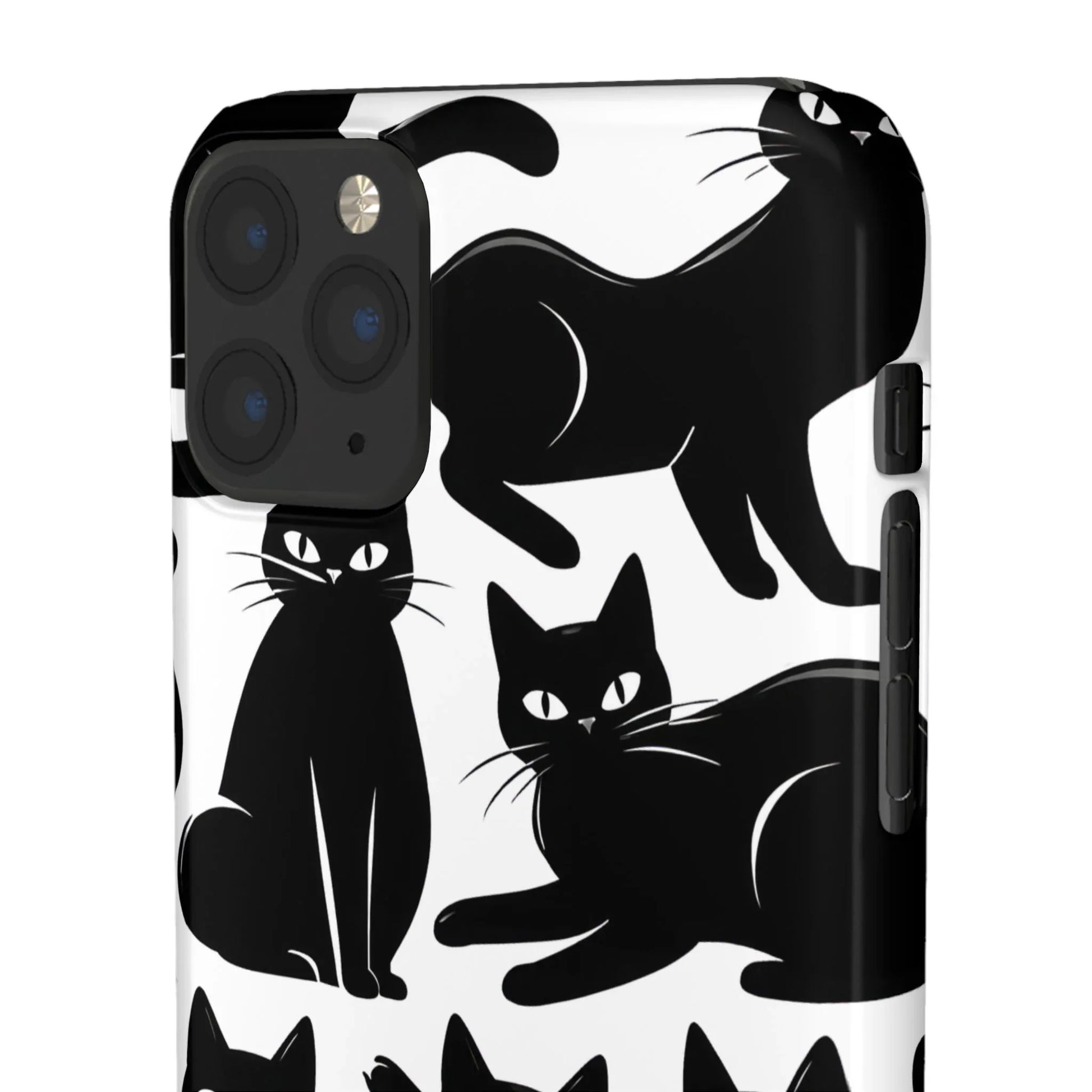 Black Cats Phone Case for iPhone 11-17 and Galaxy S20-S25 - KARARMDESIGN