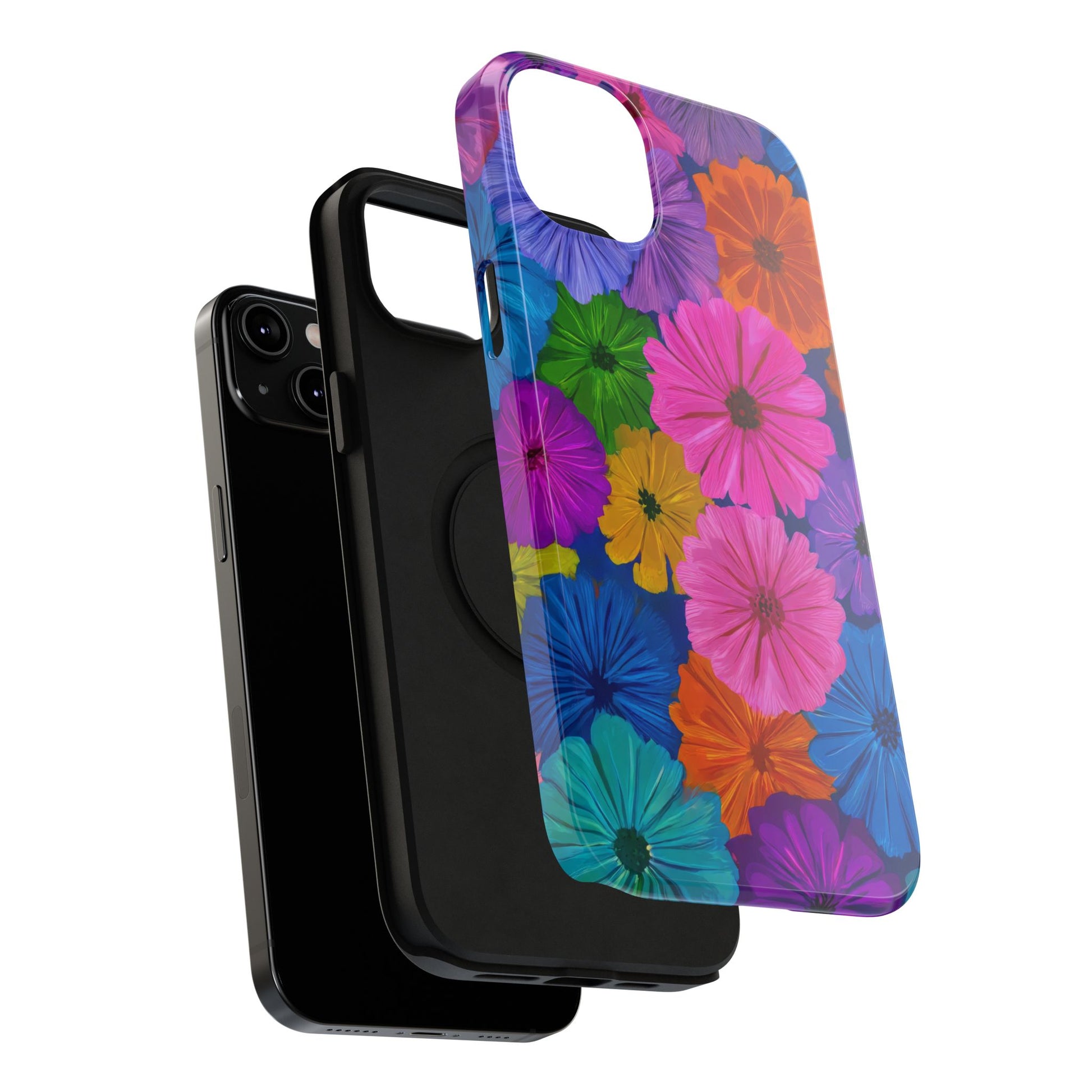Bloom Pattern Phone Case for iPhone 11-17 and Galaxy S21-S22 Models - KARARMDESIGN