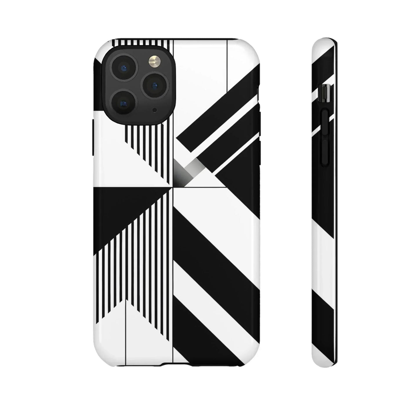 Monochrome Tough Phone Case for iPhone 11-16 and Samsung Galaxy S10–S25 Models - KarArmDesign