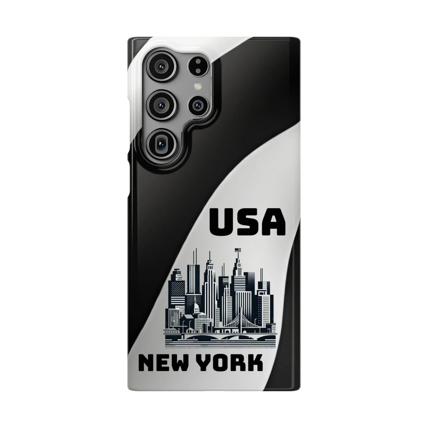 Monochrome New York City Skyline Phone Case for iPhone, Galaxy & Pixel - KarArmDesign