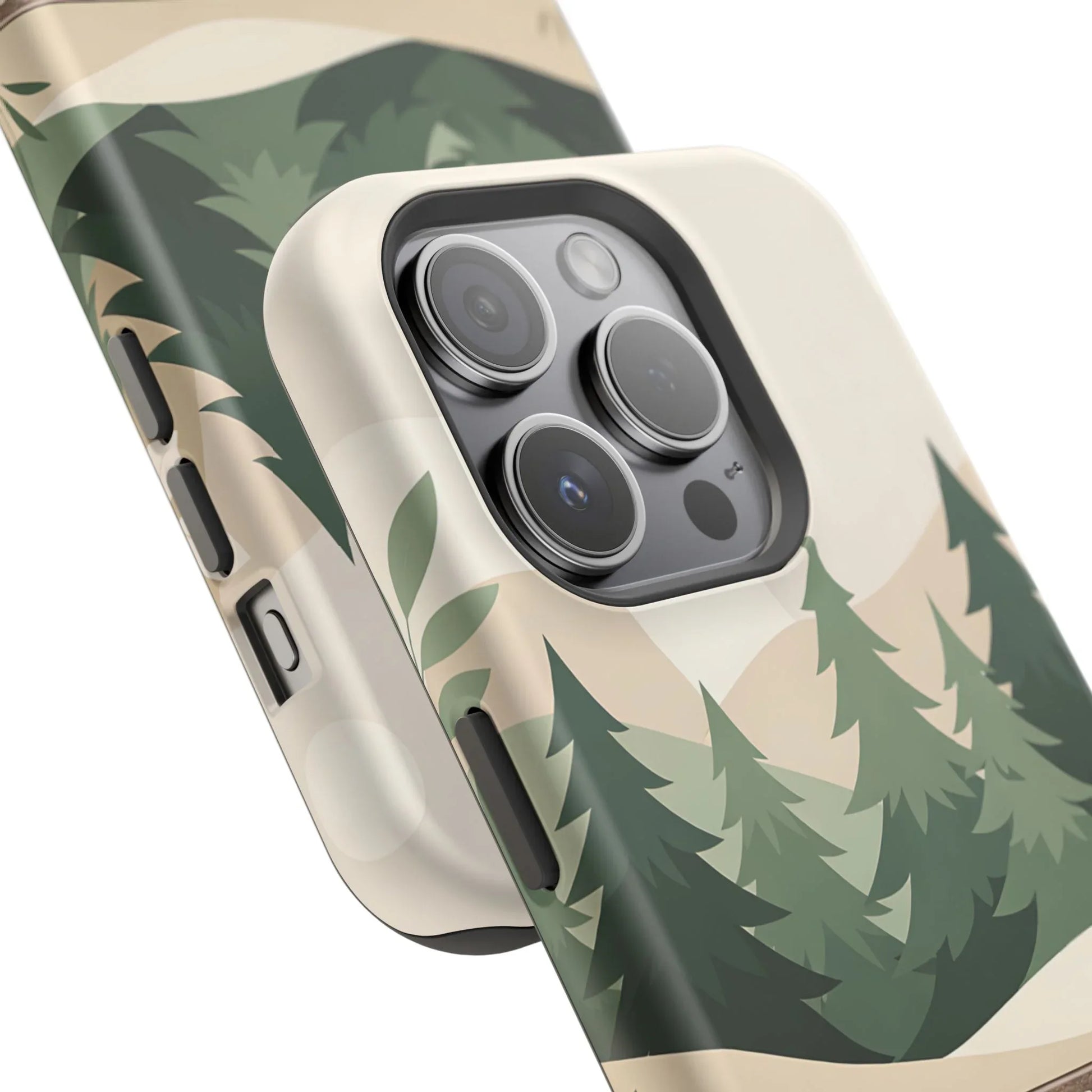 Forest Leather Phone Case for iPhone 11-17 and Galaxy S21-S25 - KARARMDESIGN