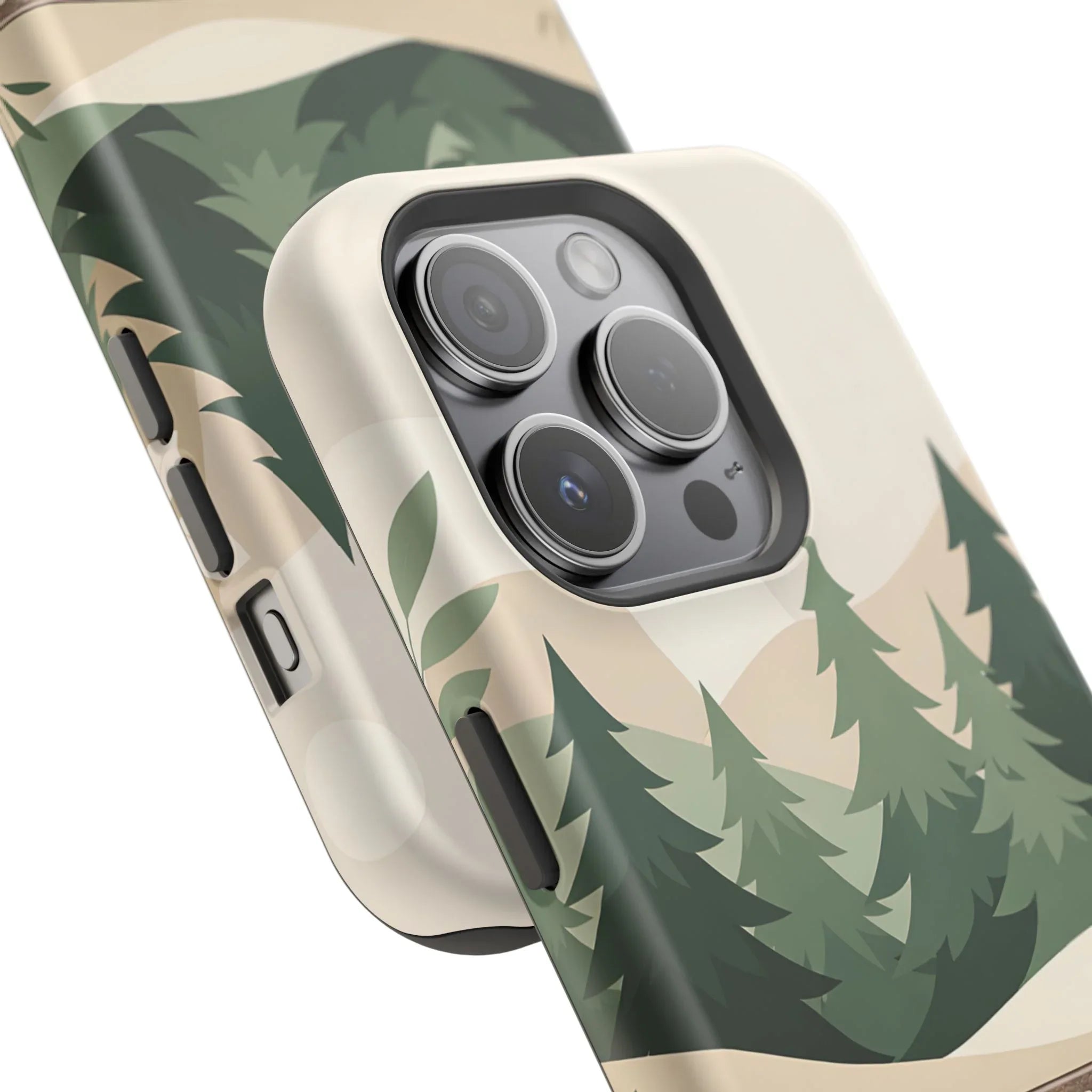 Forest Leather Phone Case for iPhone 11-17 and Galaxy S21-S25 - KARARMDESIGN