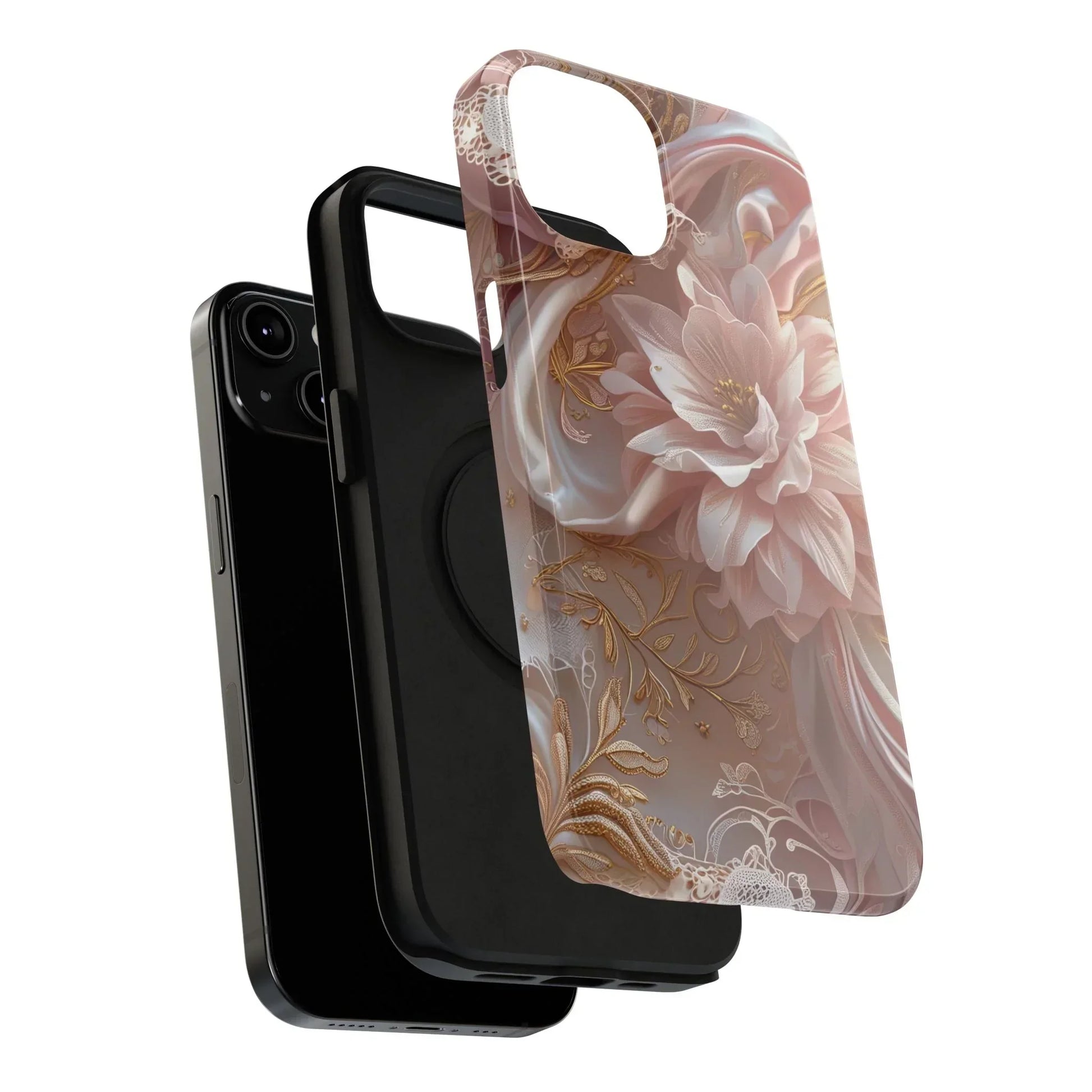 Elegant Floral Impact-Resistant Phone Case for iPhone 12-16 and Samsung Galaxy S21-S22 Models - KarArmDesign
