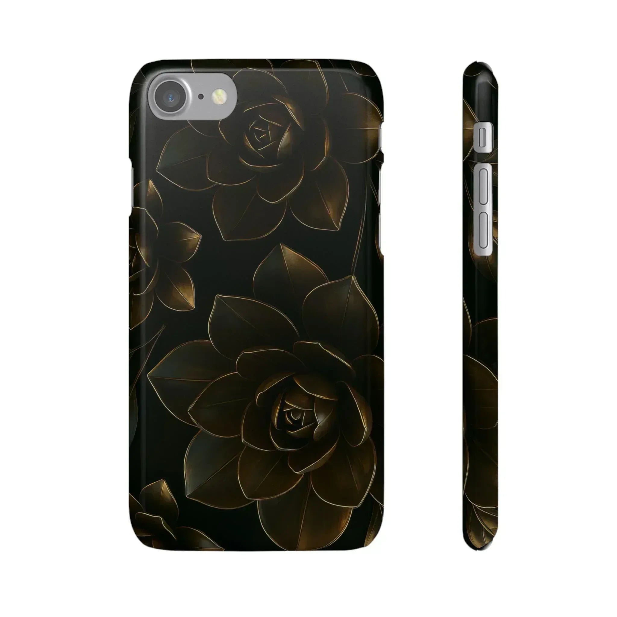 Metal Flower Phone Case for iPhone 8-16 and Galaxy S20-S24 - KARARMDESIGN