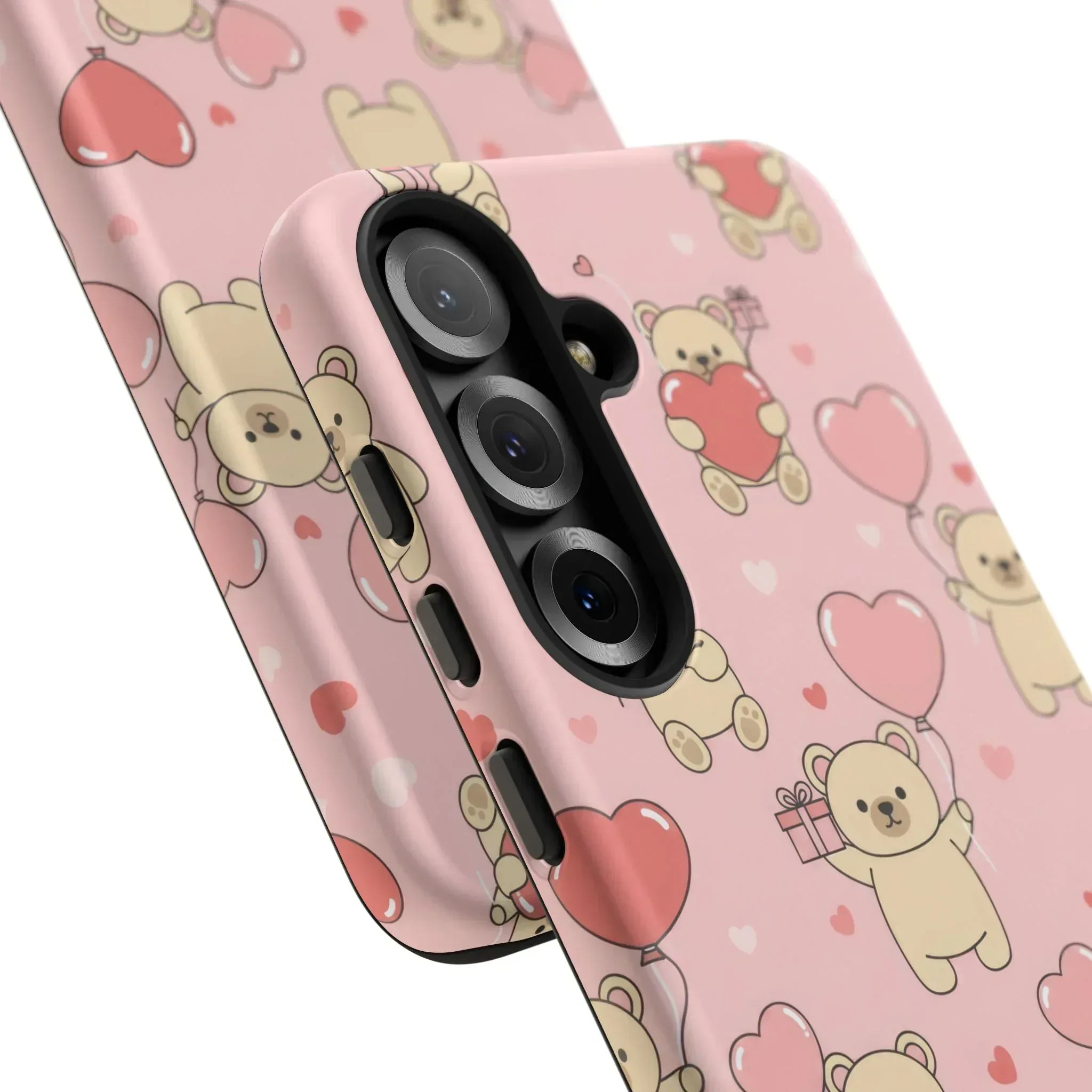 Teddy's Valentine Parade Phone Case for iPhone 11-17 and Galaxy S21-S25 - KARARMDESIGN
