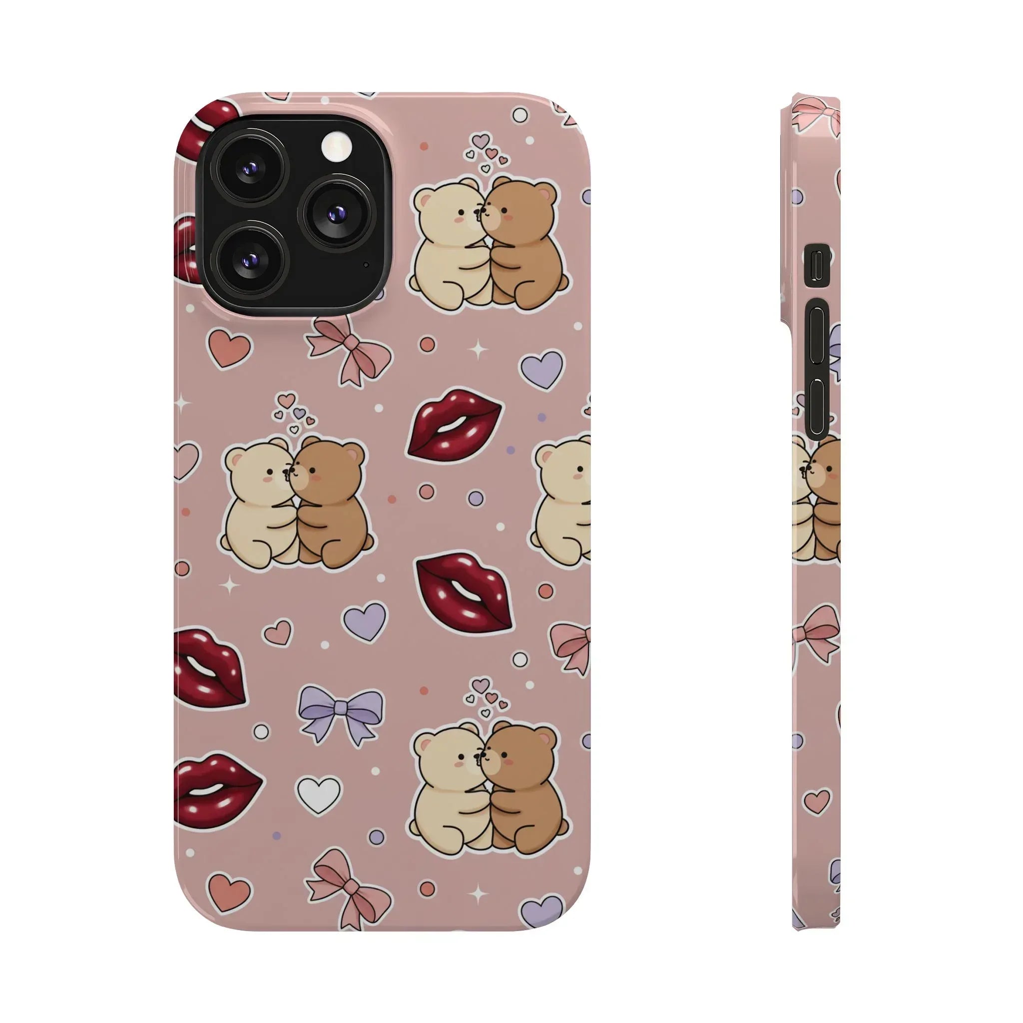 Bear Hug Bliss Phone Case for iPhone 11-17 - KARARMDESIGN