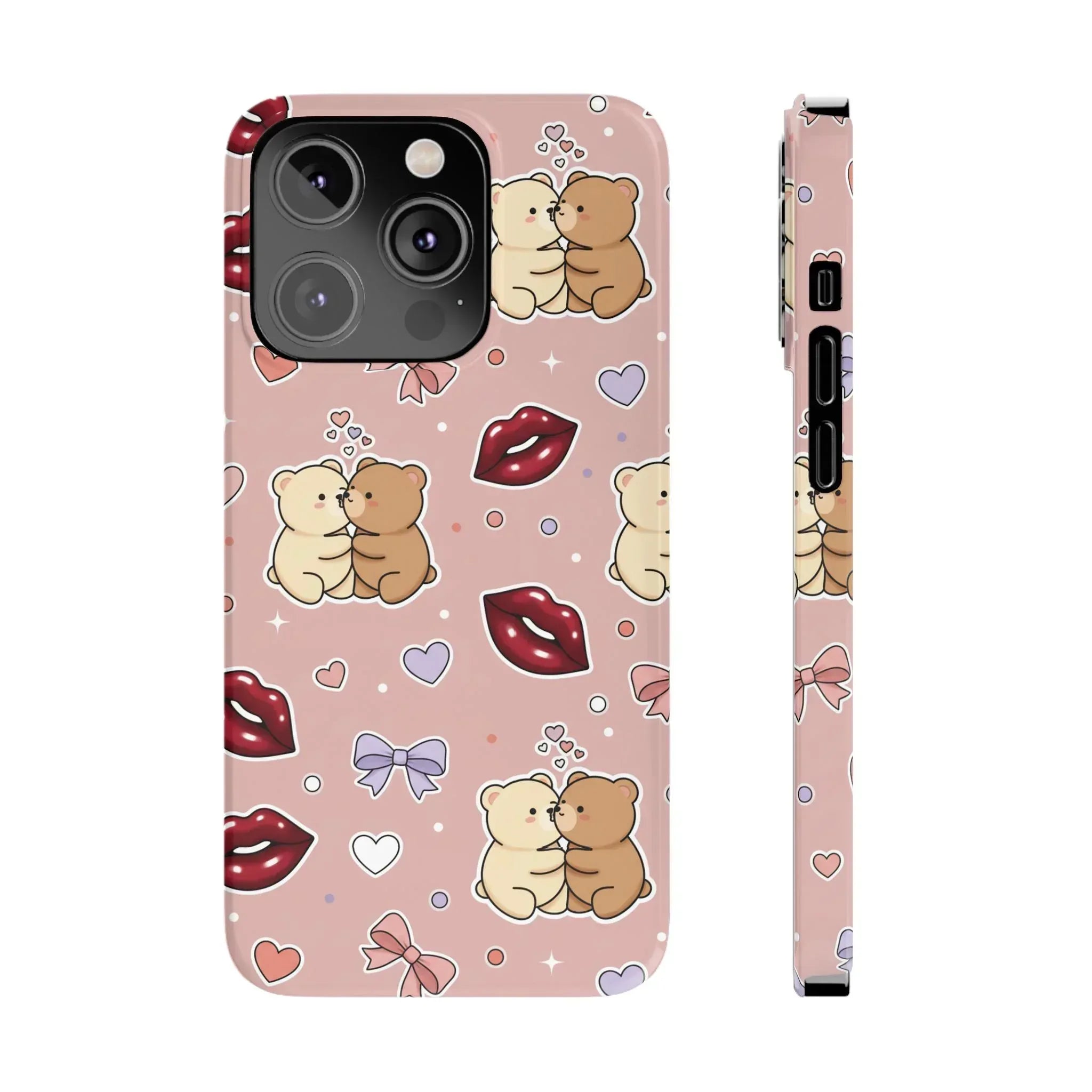 Bear Hug Bliss Phone Case for iPhone 11-17 - KARARMDESIGN