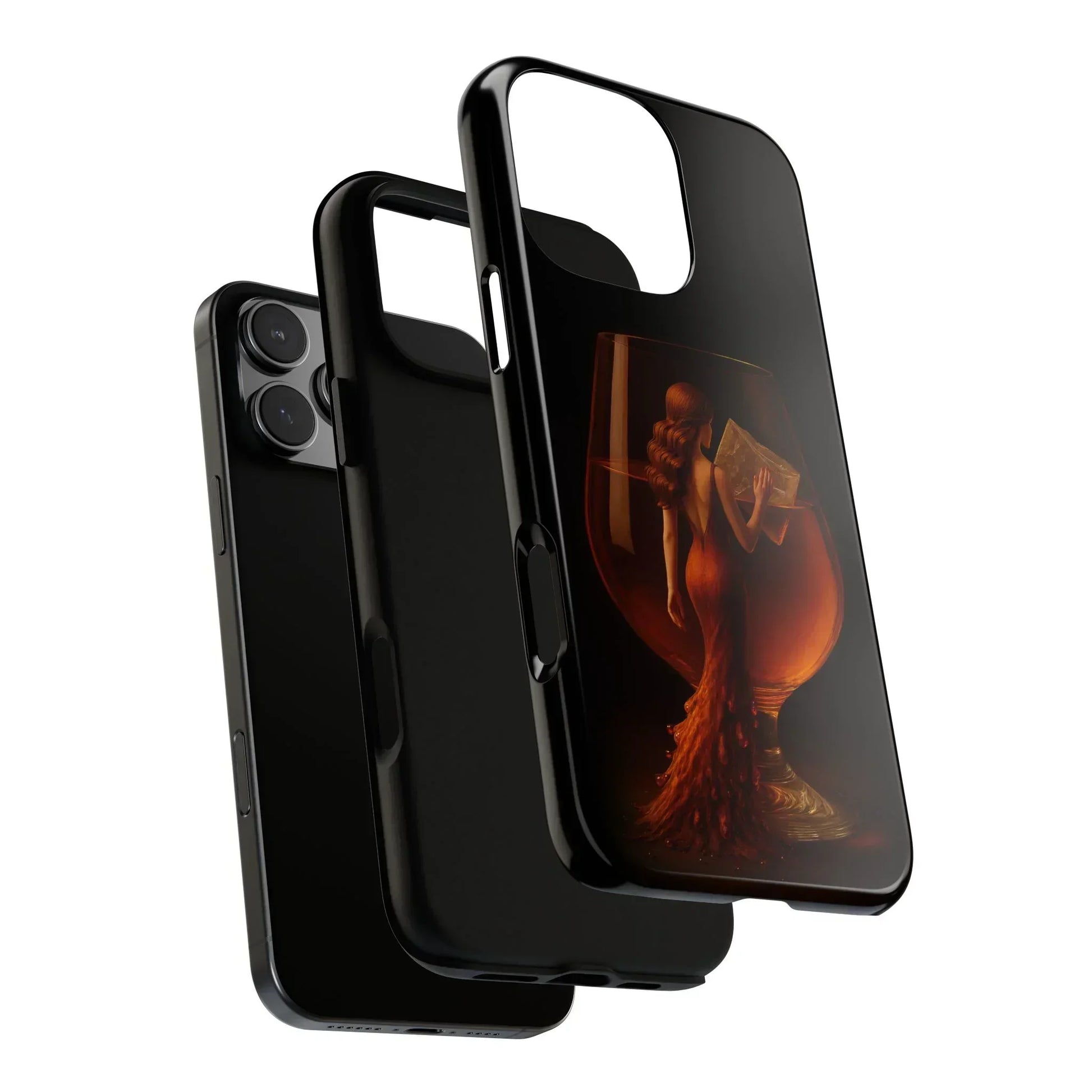 Elegant Midnight Lady Phone Case for iPhone 8-16 and Google Pixel up to 9 Models - KarArmDesign