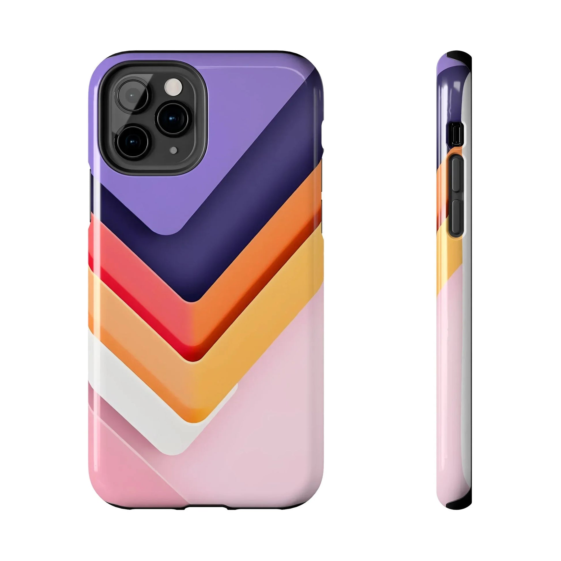 Vibrant Geometric Chevron Phone Case for iPhone and Galaxy - KARARMDESIGN
