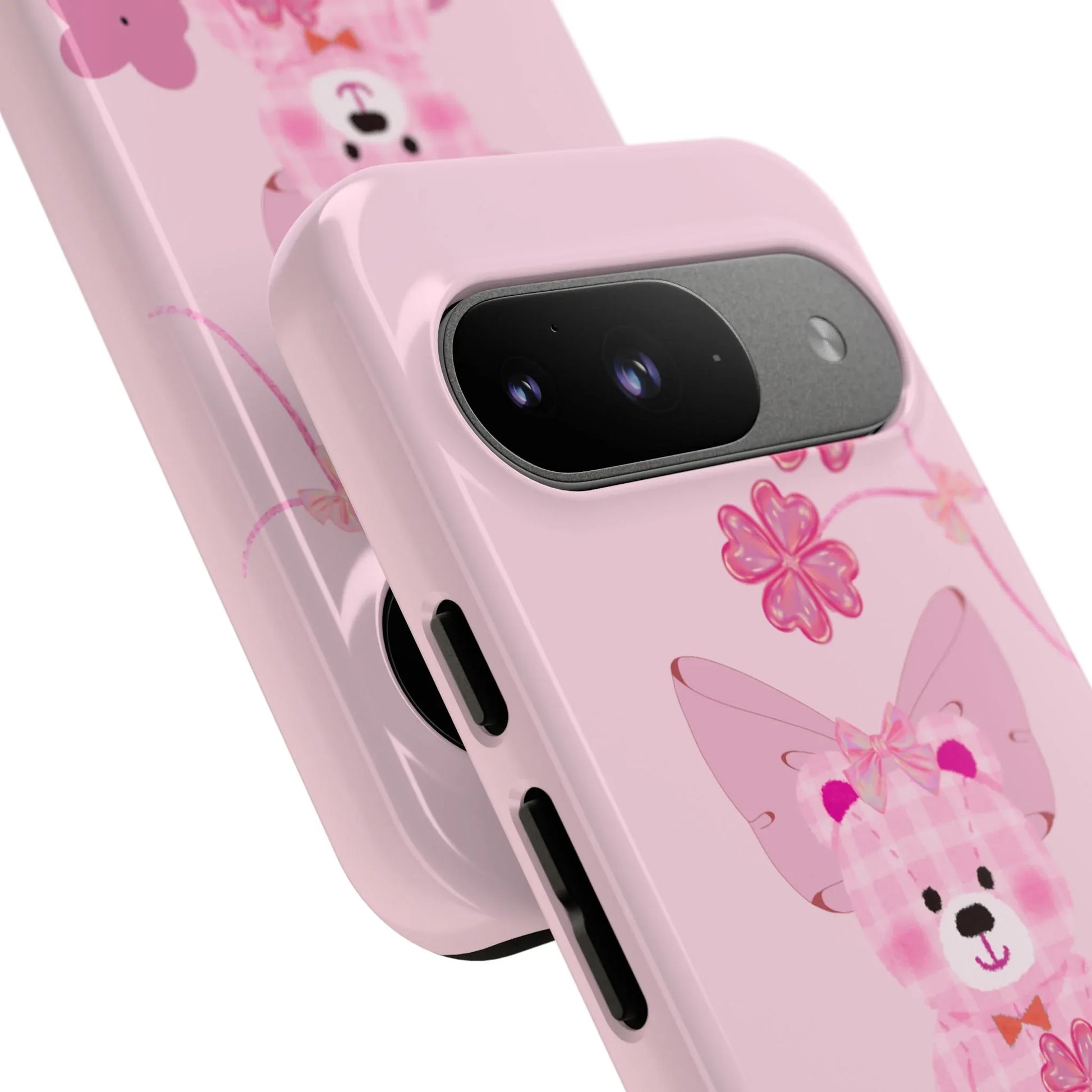 Pink Teddy Bear Phone Cases for iPhone, Pixel and Galaxy - KARARMDESIGN
