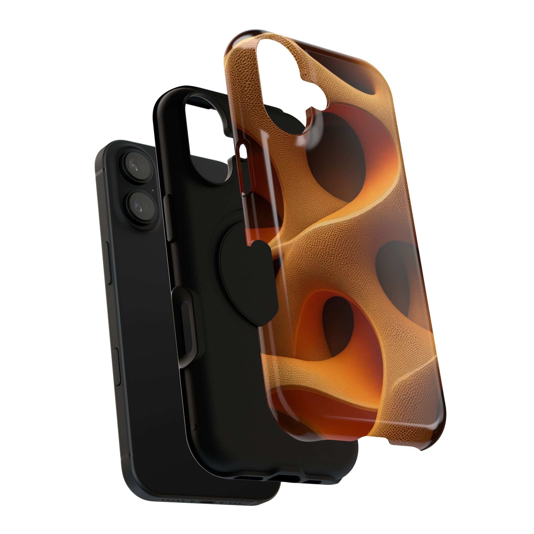 Amber Flow Phone Case for iPhone 11-17 and Samsung Galaxy S21-S26 Models