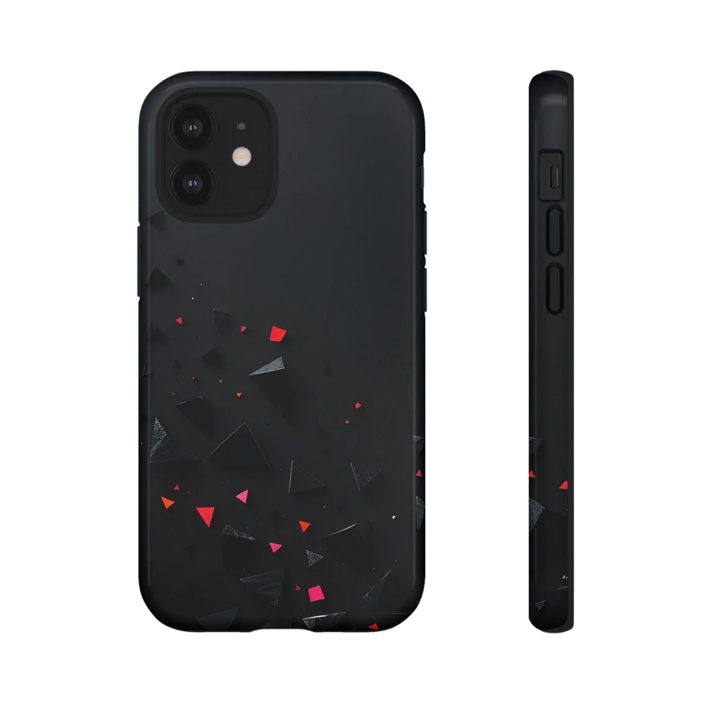 Black and Red Neon Phone Case for iPhone 8-16 and Pixel up to 9 Models - KarArmDesign