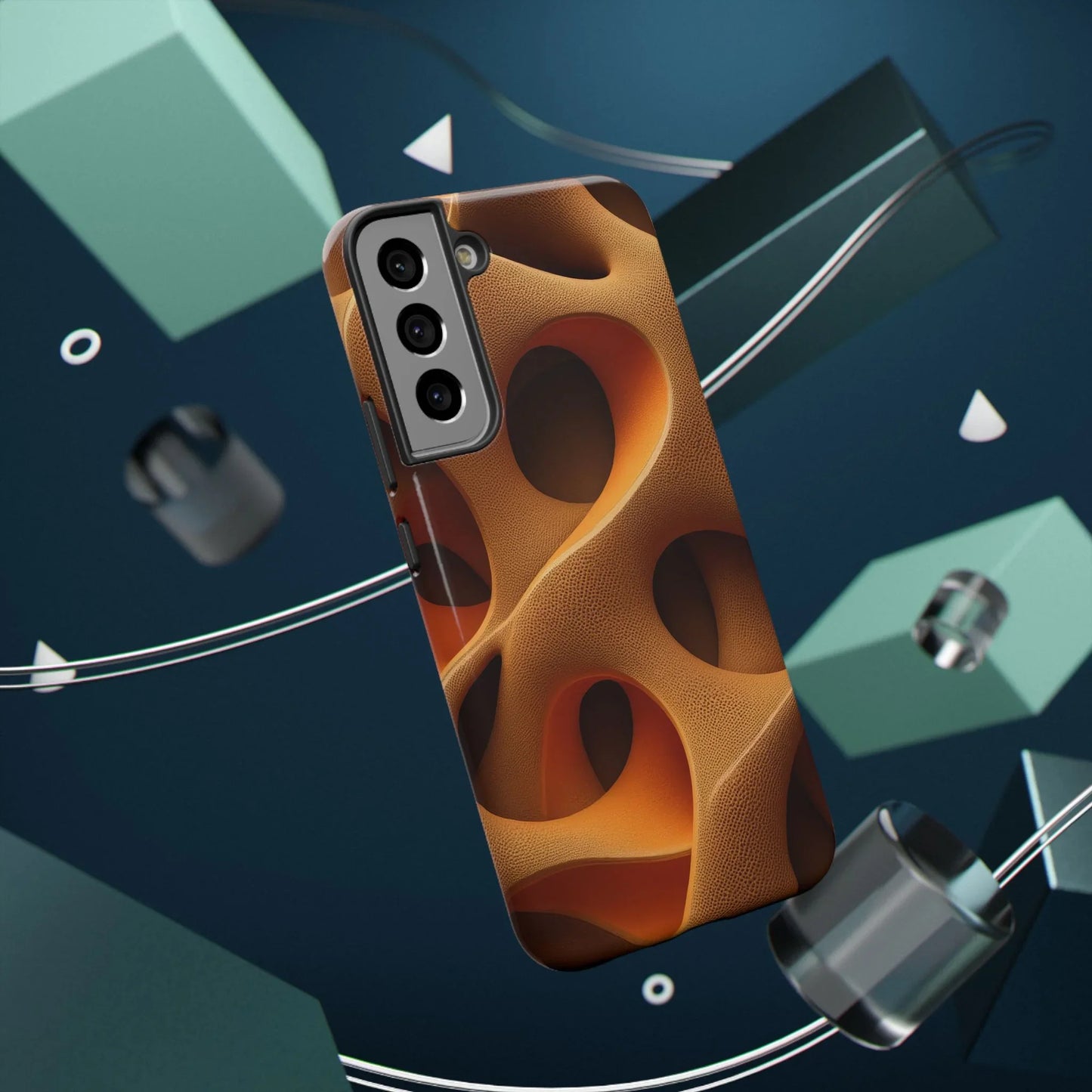 Amber Flow Phone Case for iPhone 11-17 and Samsung Galaxy S21-S22 Models - KarArmDesign