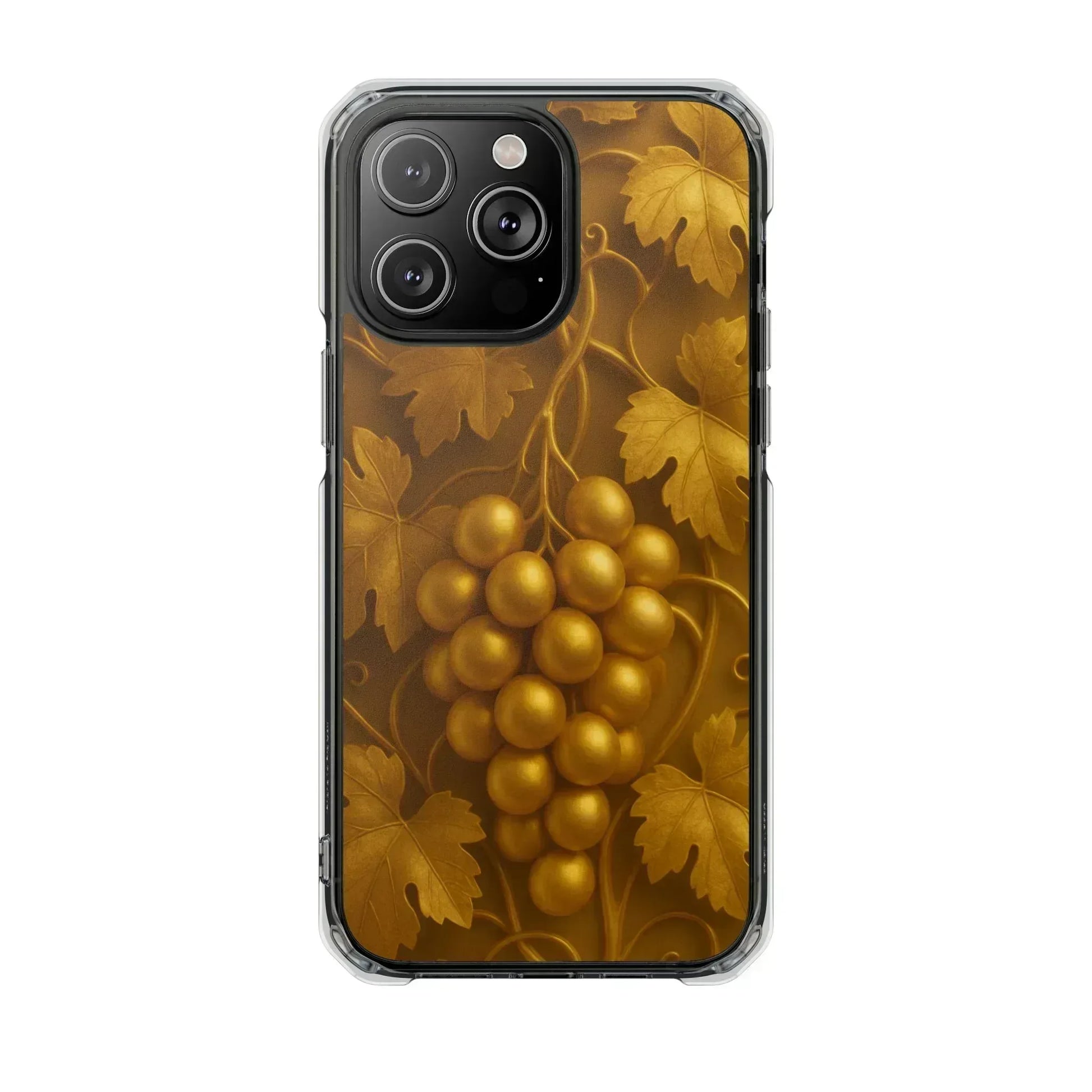 Golden Grapes Phone Case for iPhone 14–16 - KARARMDESIGN