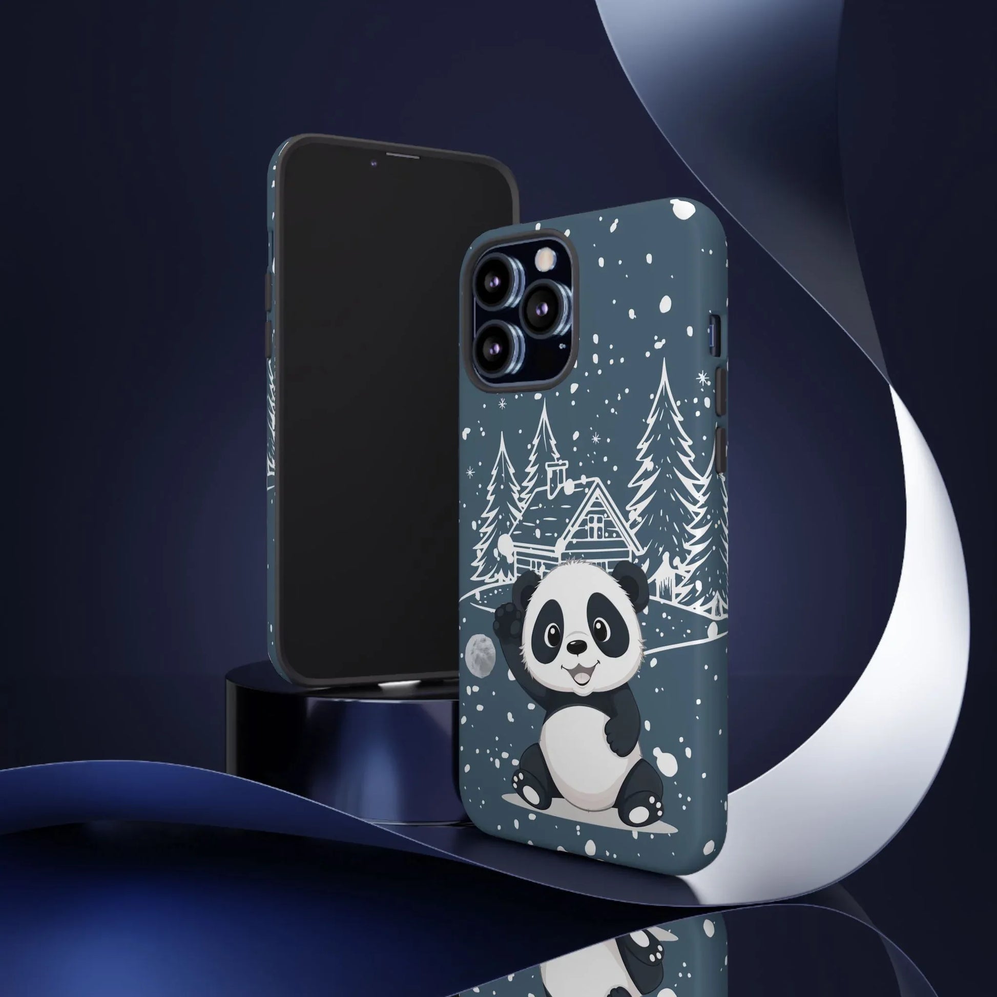 Cute Panda in a Winter Wonderland Phone Case for iPhone 8-17 - KARARMDESIGN