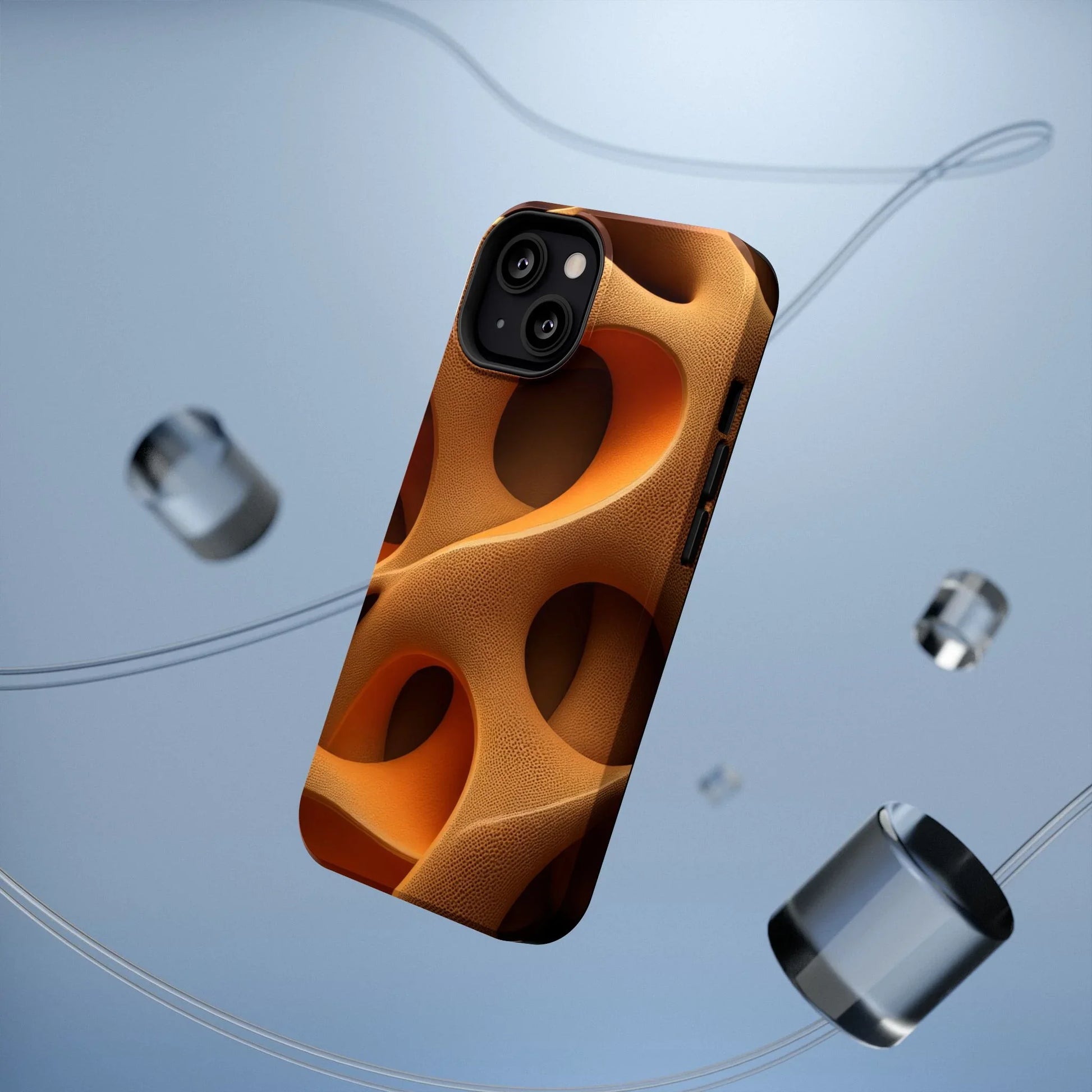Amber Flow Phone Case for iPhone 11-17 and Samsung Galaxy S21-S22 Models - KarArmDesign