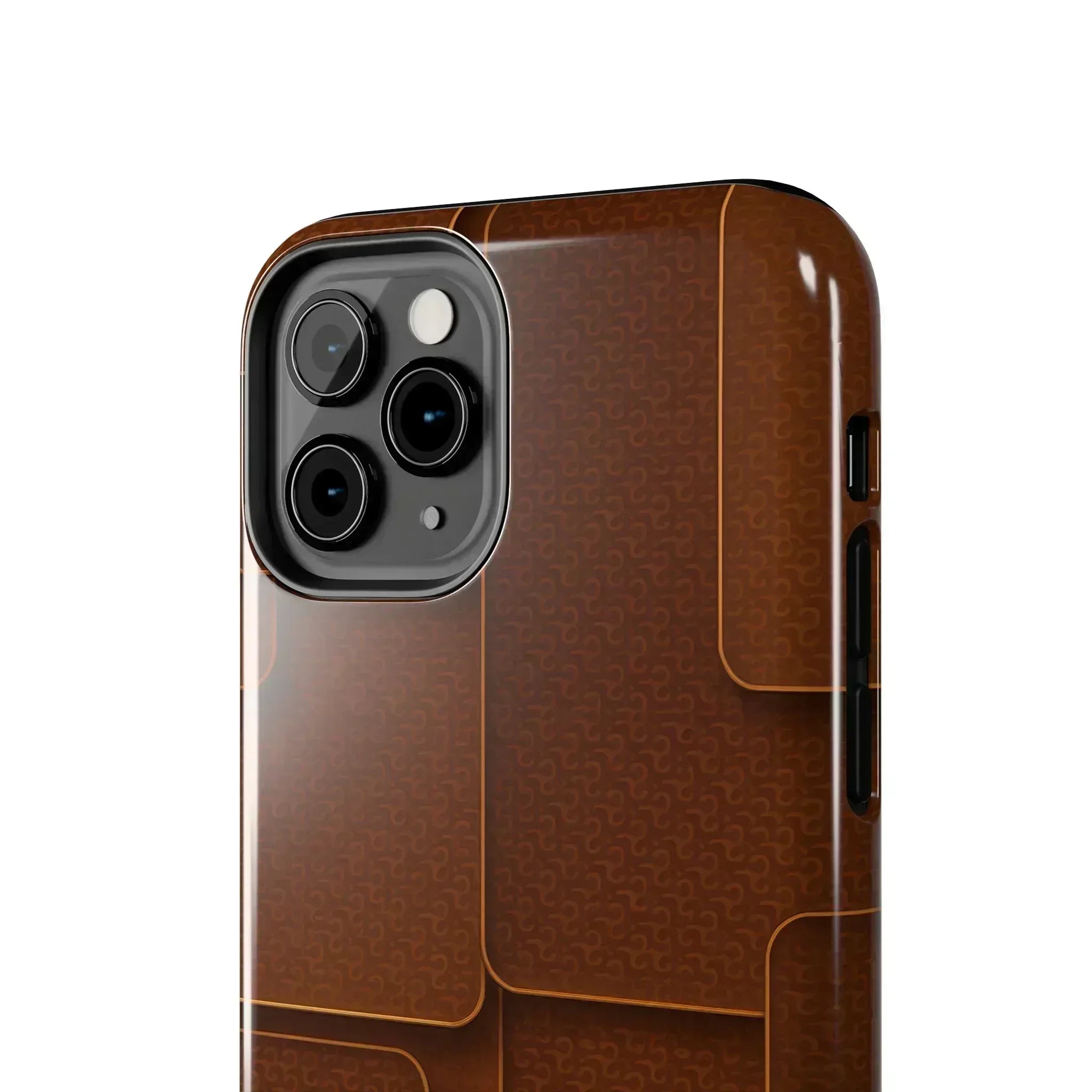 Textured Brown Phone Case for iPhone 7-16 and Samsung Galaxy S21-S24 - KARARMDESIGN