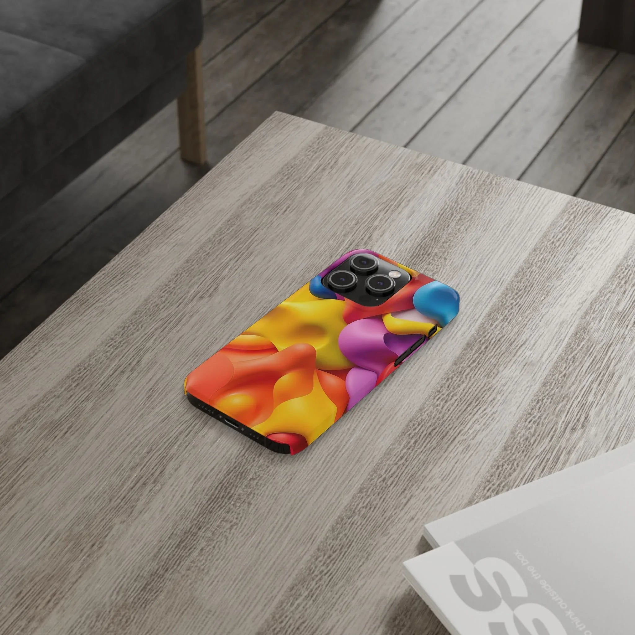Vibrant Abstract Color Phone Case for iPhone 11-16 - KARARMDESIGN
