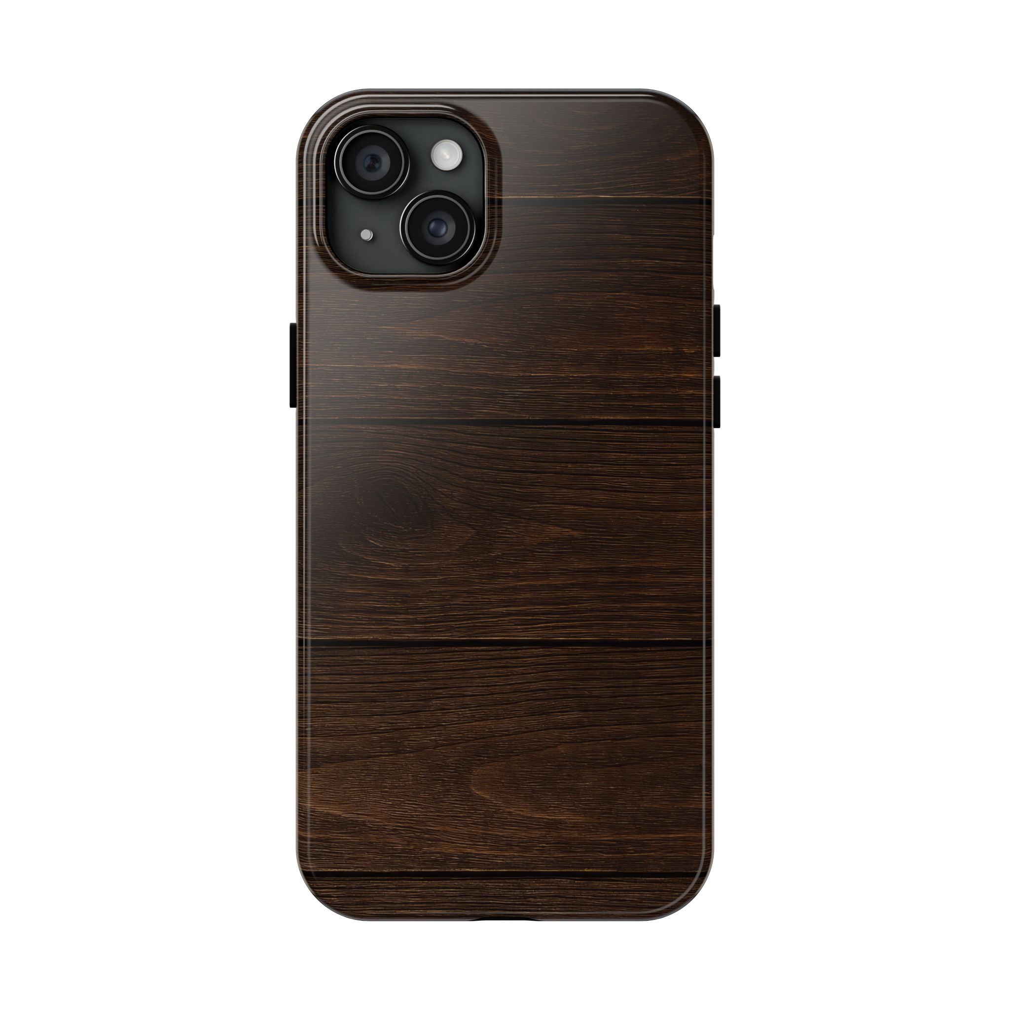 Dark Wood Grain Tough Case for iPhone & Samsung Galaxy