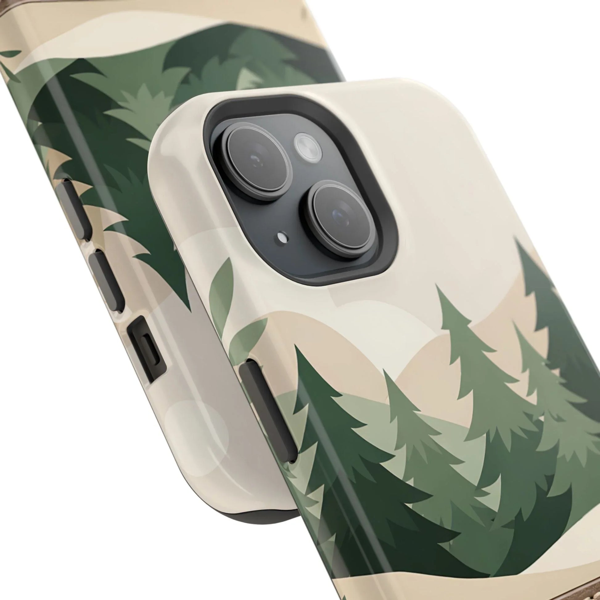 Forest Leather Phone Case for iPhone 11-17 and Galaxy S21-S25 - KARARMDESIGN