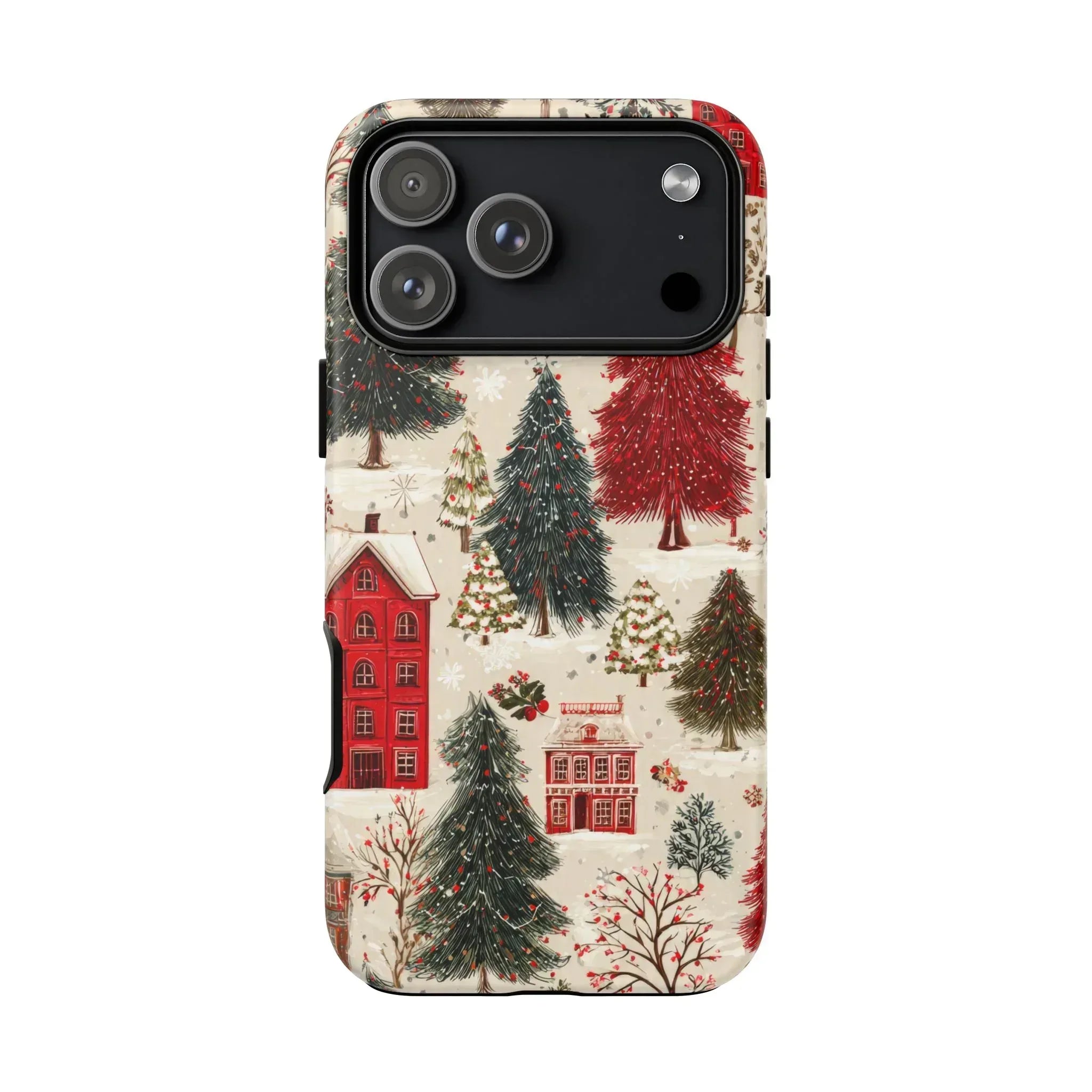 Cozy Winter Village Phone Case for iPhone 11-17 and Galaxy S10-S25 - KARARMDESIGN