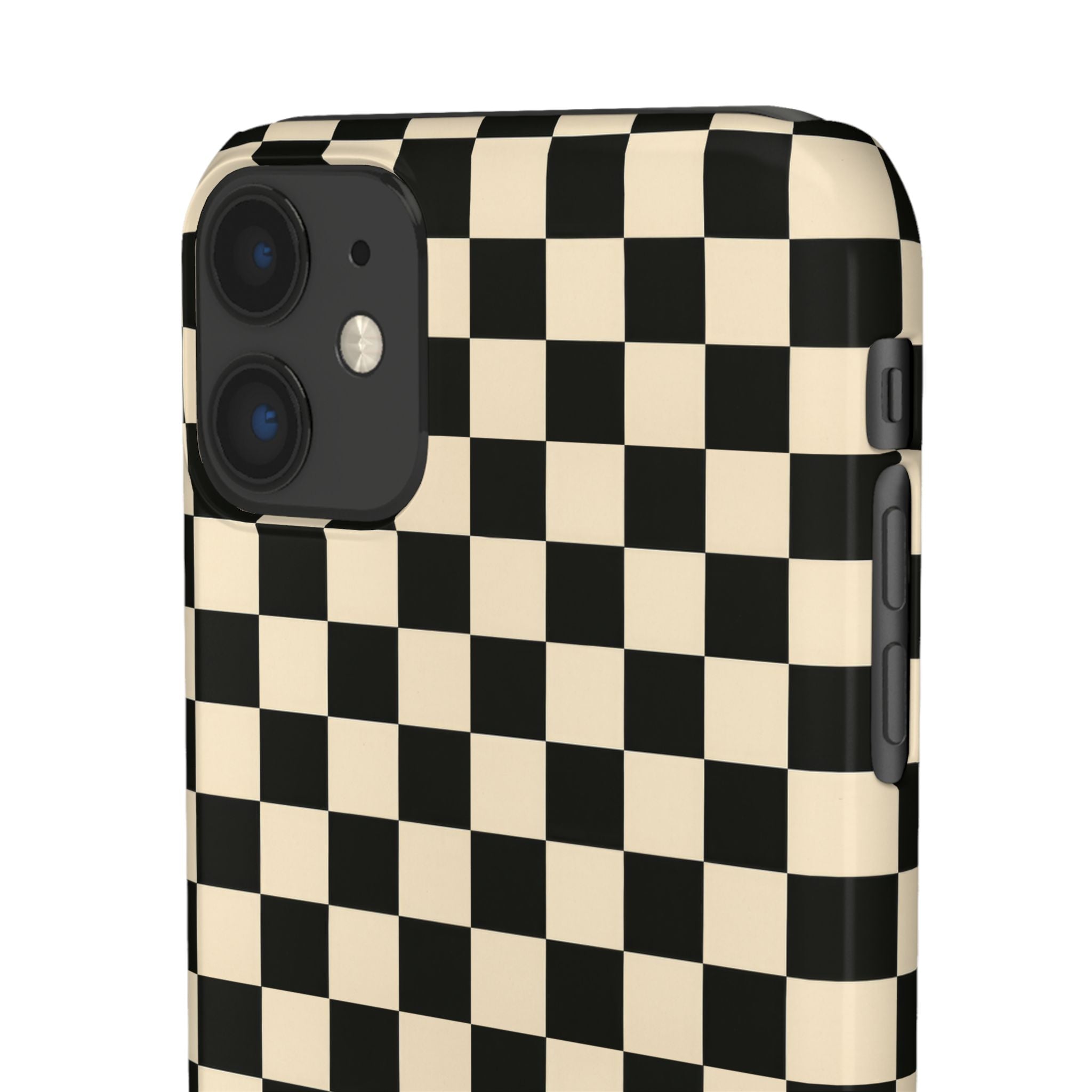 Stylish Matte Checker Phone Case for iPhone 11-17 & Galaxy S20-S26
