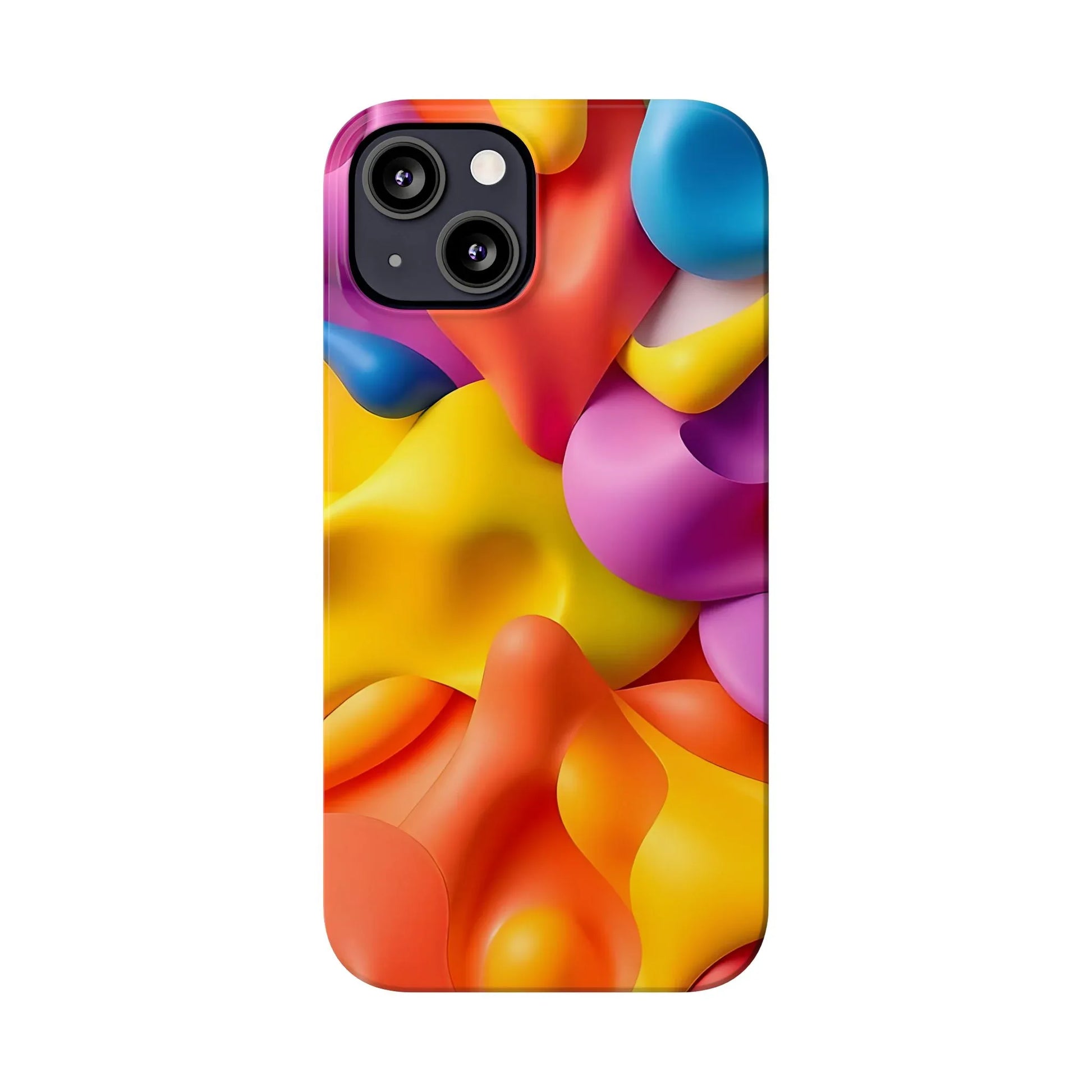 Vibrant Abstract Color Phone Case for iPhone 11-16 - KARARMDESIGN