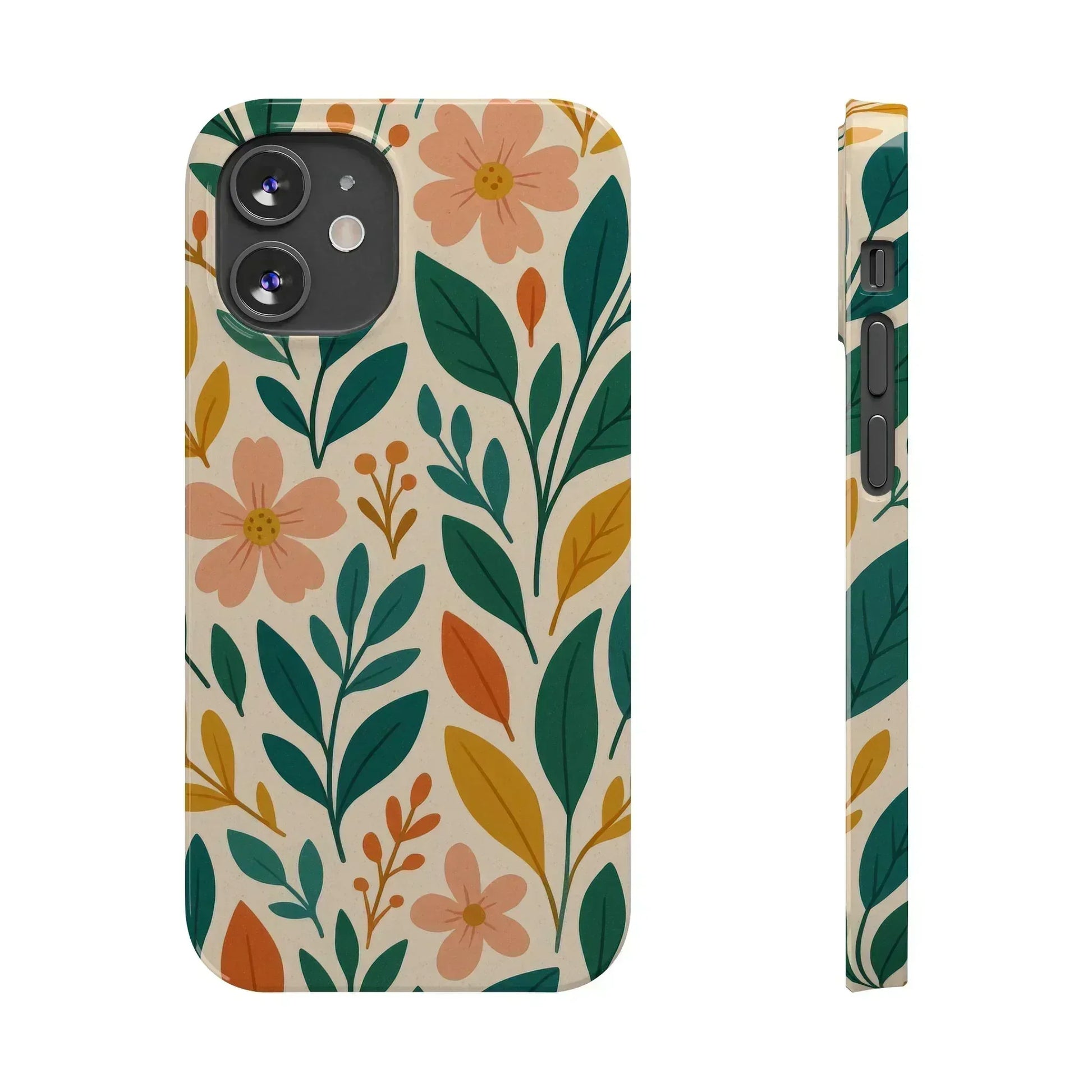 Floral Harmony Phone Case for iPhone 11-16 - KARARMDESIGN