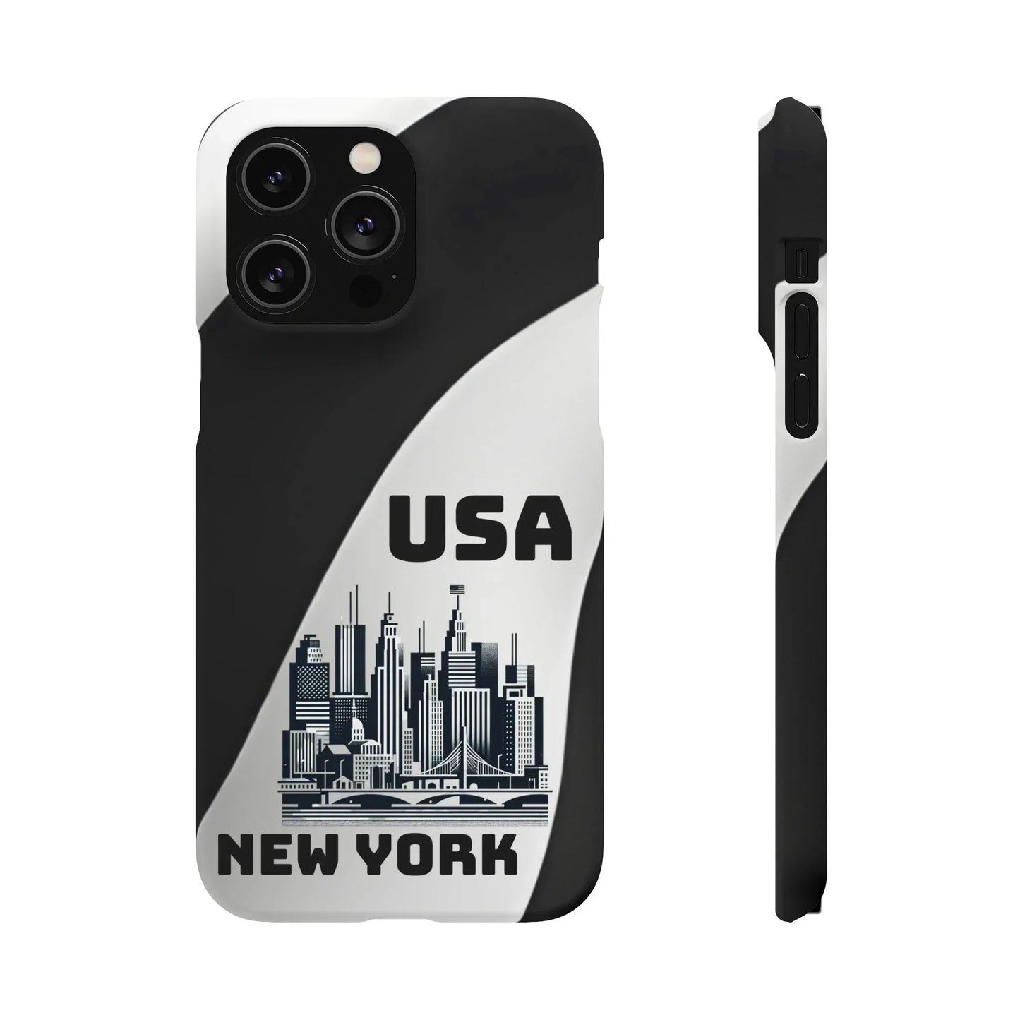 Monochrome New York City Skyline Phone Case for iPhone, Galaxy & Pixel - KarArmDesign