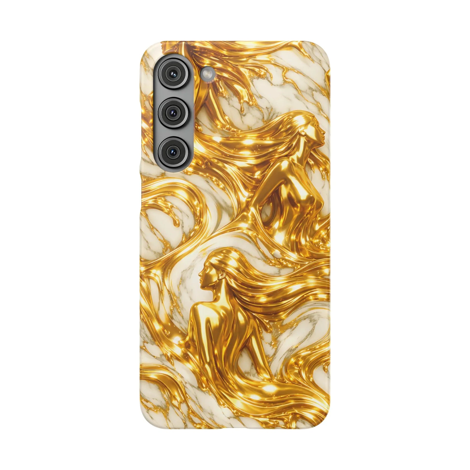 Divine Gold Woman Phone Case for iPhone 11-17 and Galaxy S21-S25 - KARARMDESIGN