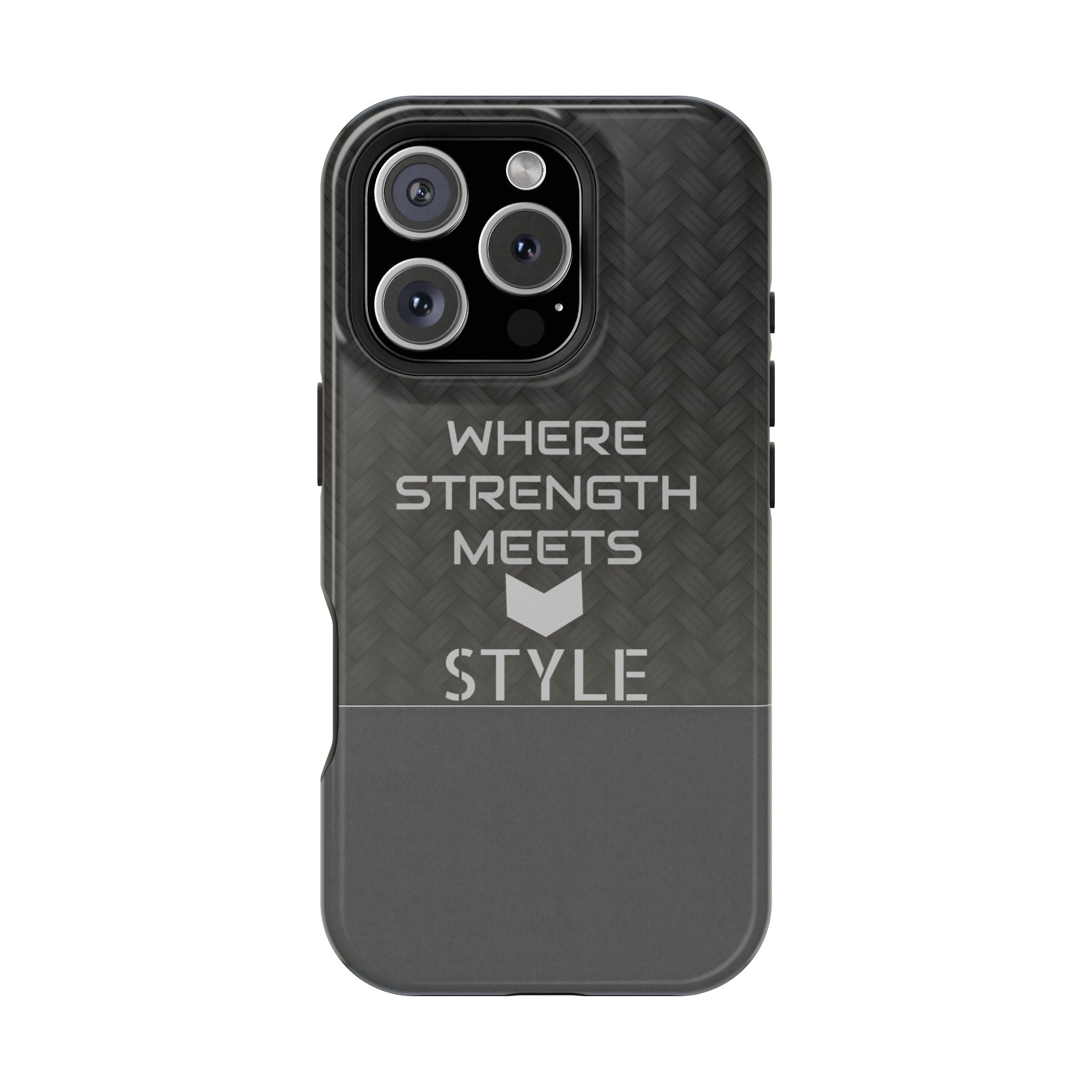 Gray Carbon Phone Case for iPhone 12-16 and Galaxy S21-S22
