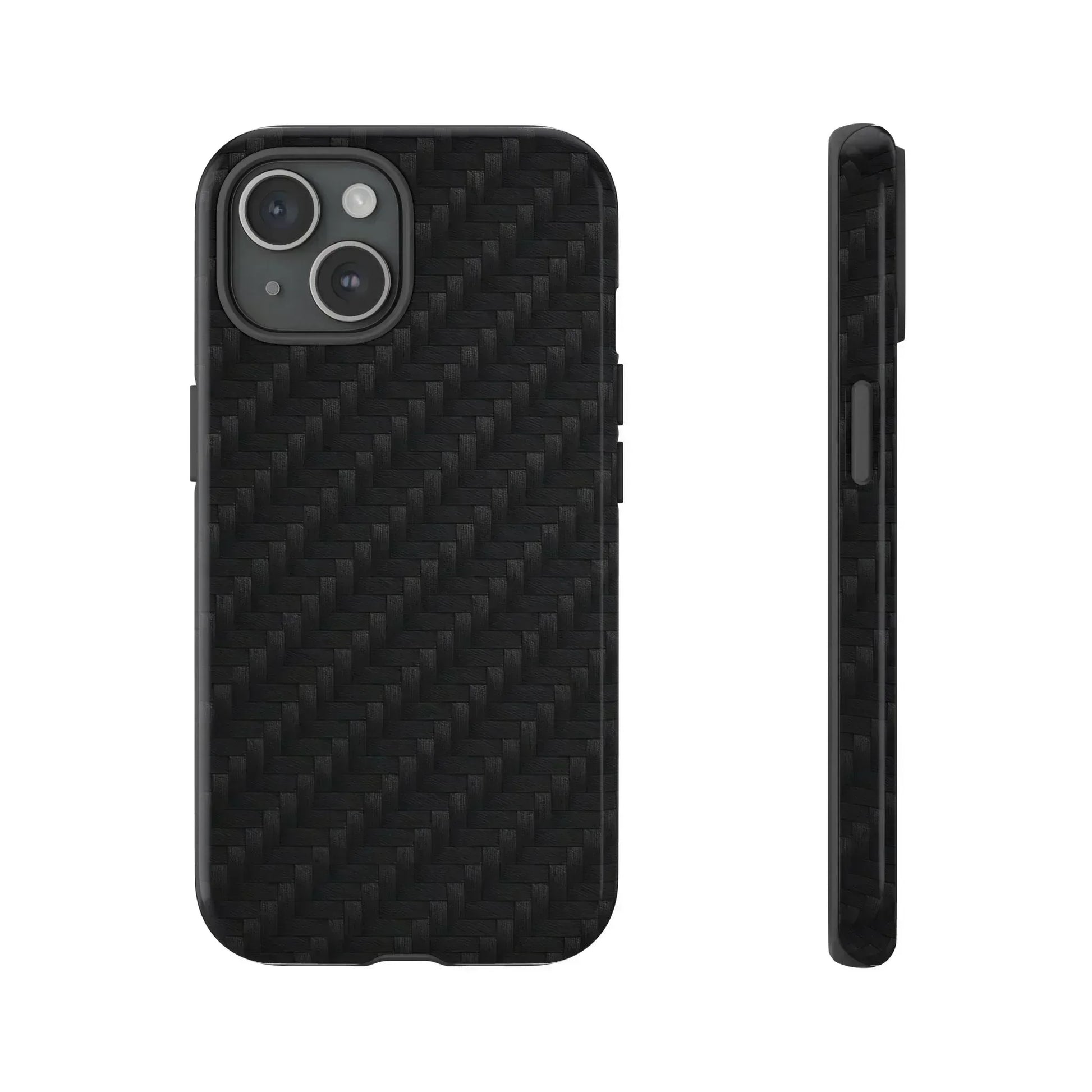 Black Carbon Phone Case for iPhone 8-16 and Google Pixel up to 9 - KARARMDESIGN