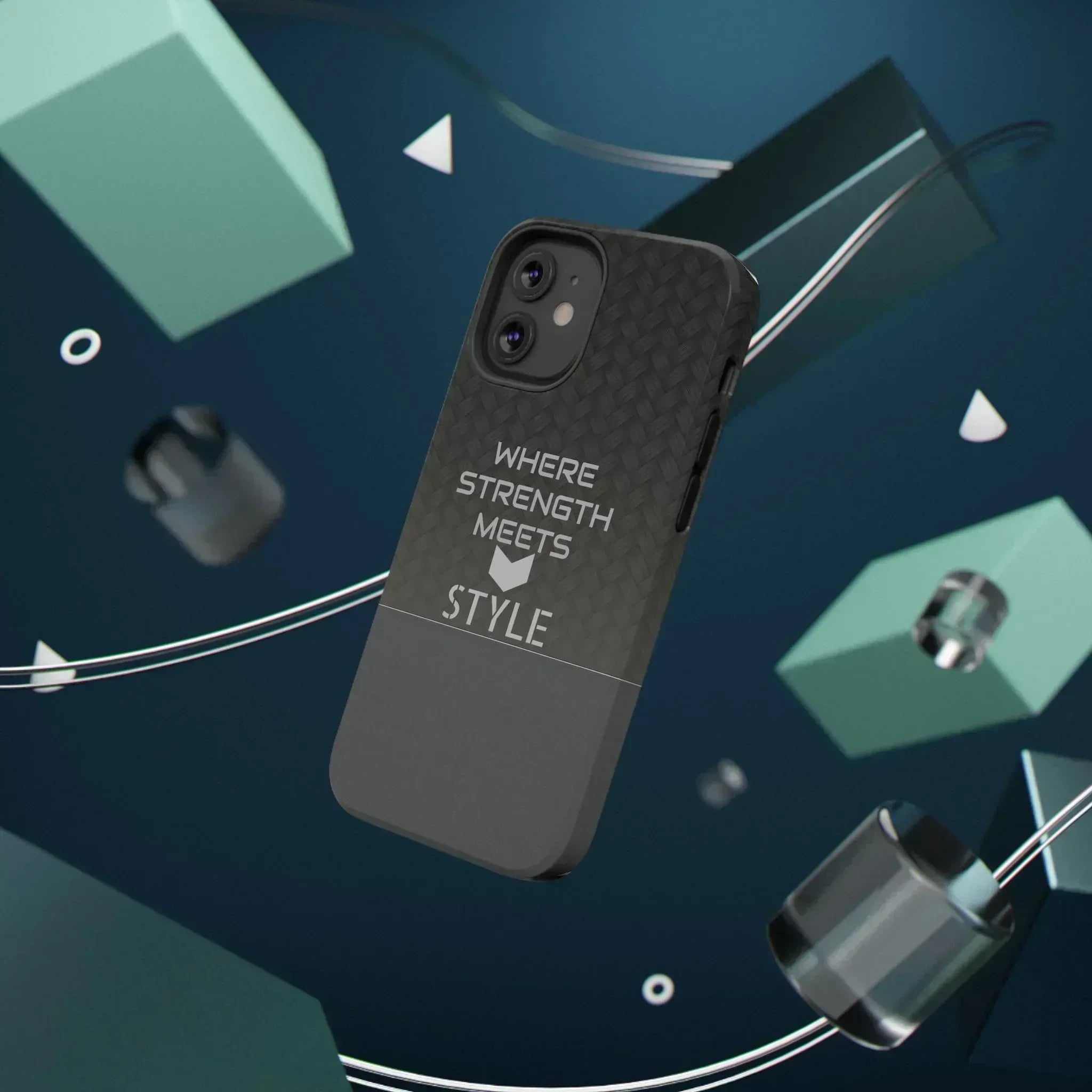 Gray Carbon Phone Case for iPhone 12-16 and Galaxy S21-S22 - KARARMDESIGN