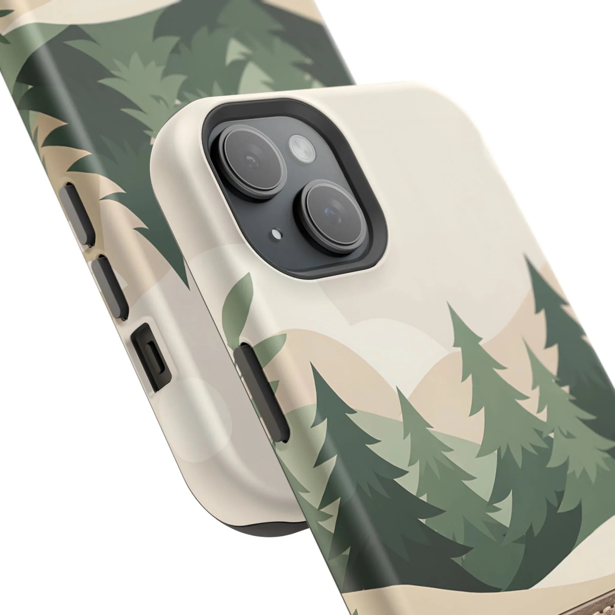 Forest Leather Phone Case for iPhone 11-17 and Galaxy S21-S25 - KARARMDESIGN