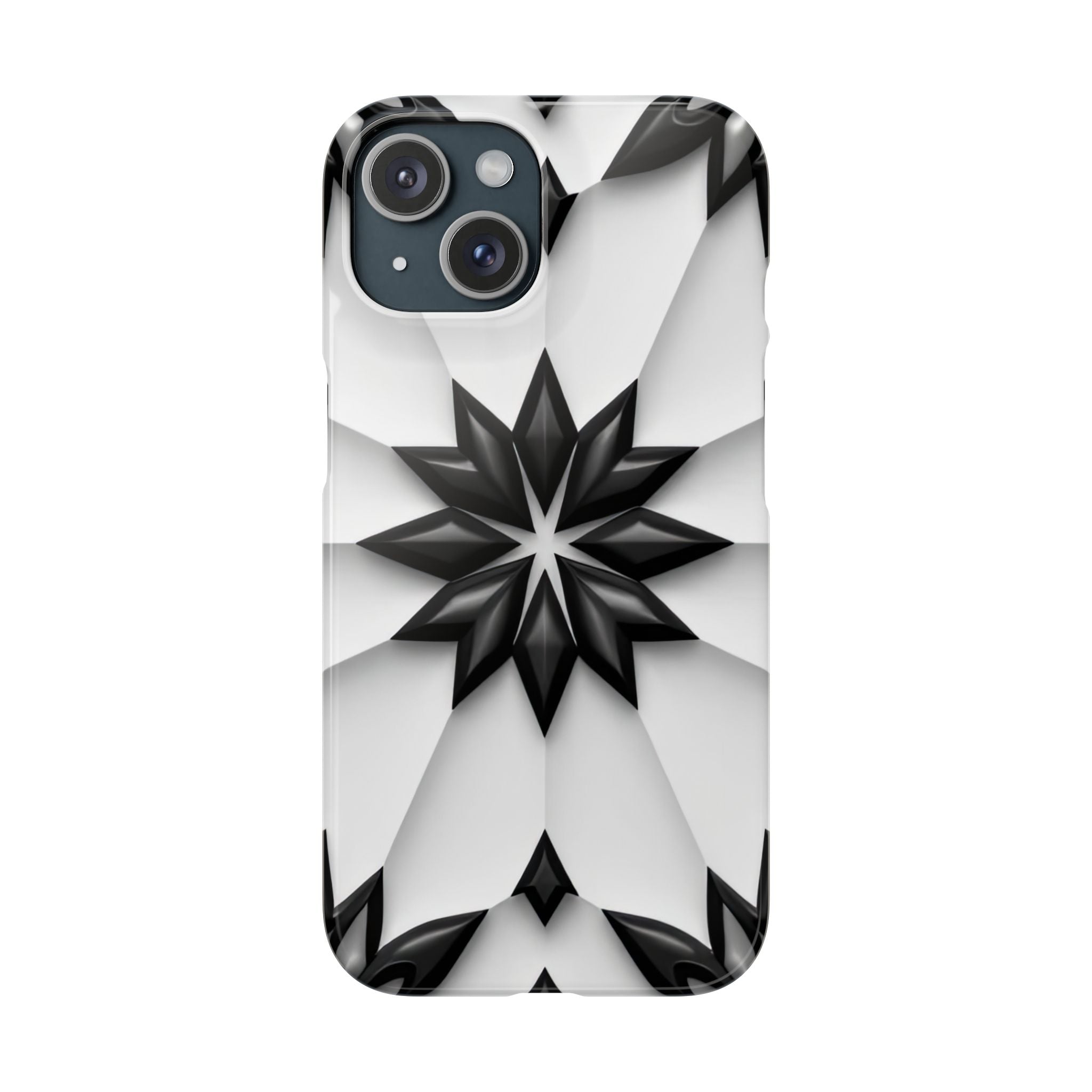 Black & White Geometric Snap Case for iPhone & Samsung Galaxy