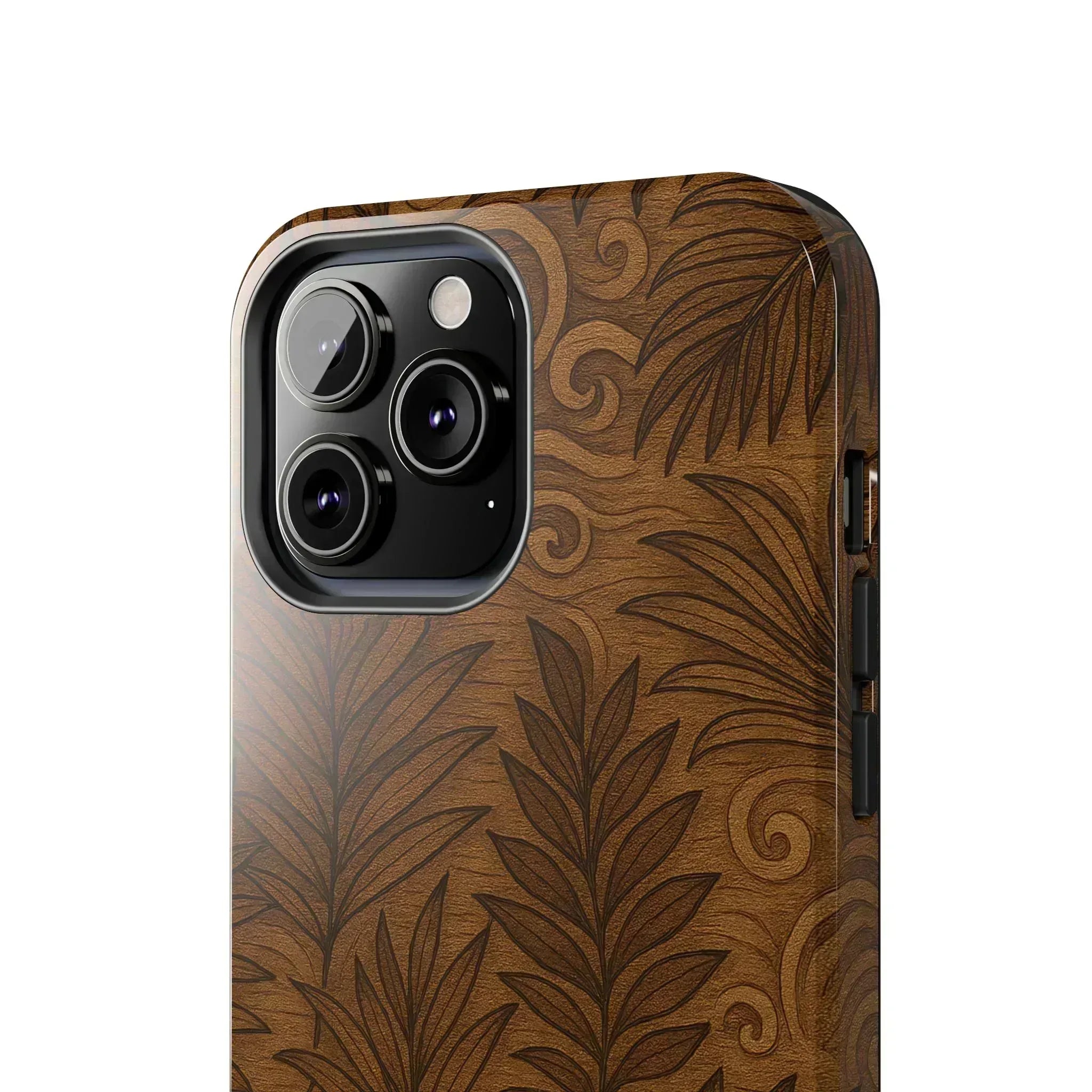 Wood Leaf Armor Phone Case for iPhone and Galaxy - KARARMDESIGN