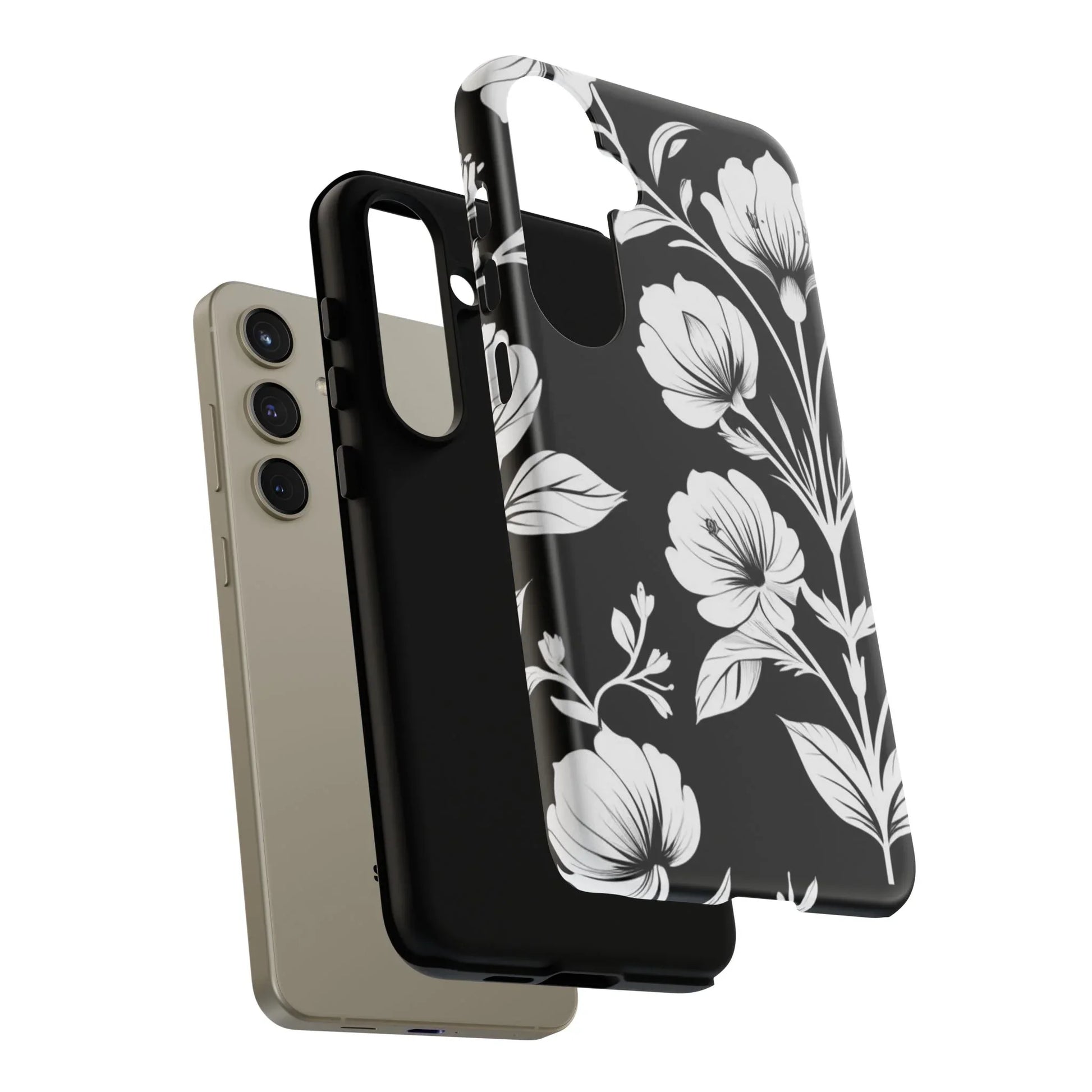 Elegant Floral Phone Case for Galaxy S20-S25 - KARARMDESIGN