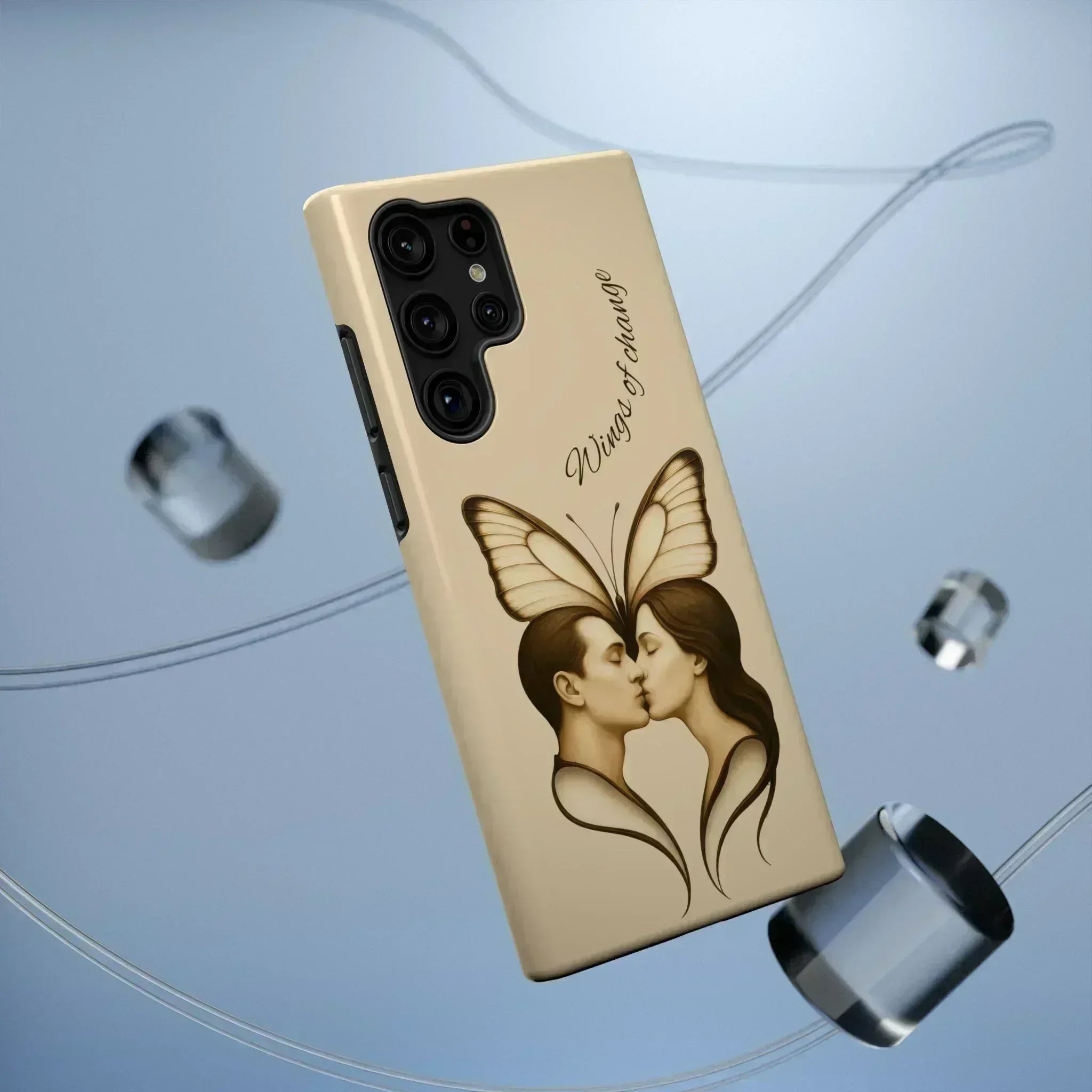 Romantic Butterfly Couple Phone Case for iPhone 12-16 and Galaxy S21-S22 - KARARMDESIGN