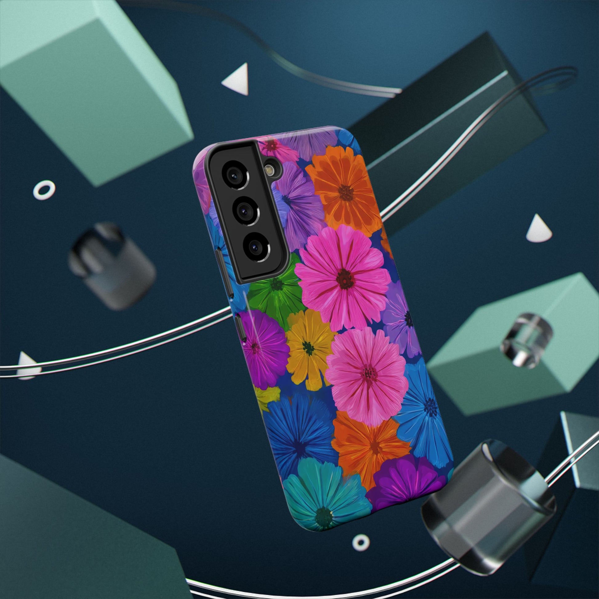Bloom Pattern Phone Case for iPhone 11-17 and Galaxy S21-S22 Models - KARARMDESIGN