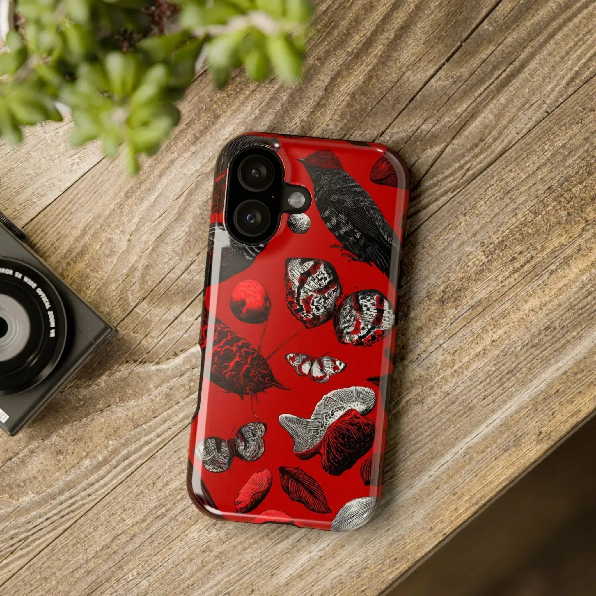 Crimson Wilderness Phone Case for iPhone 11-17 - KARARMDESIGN