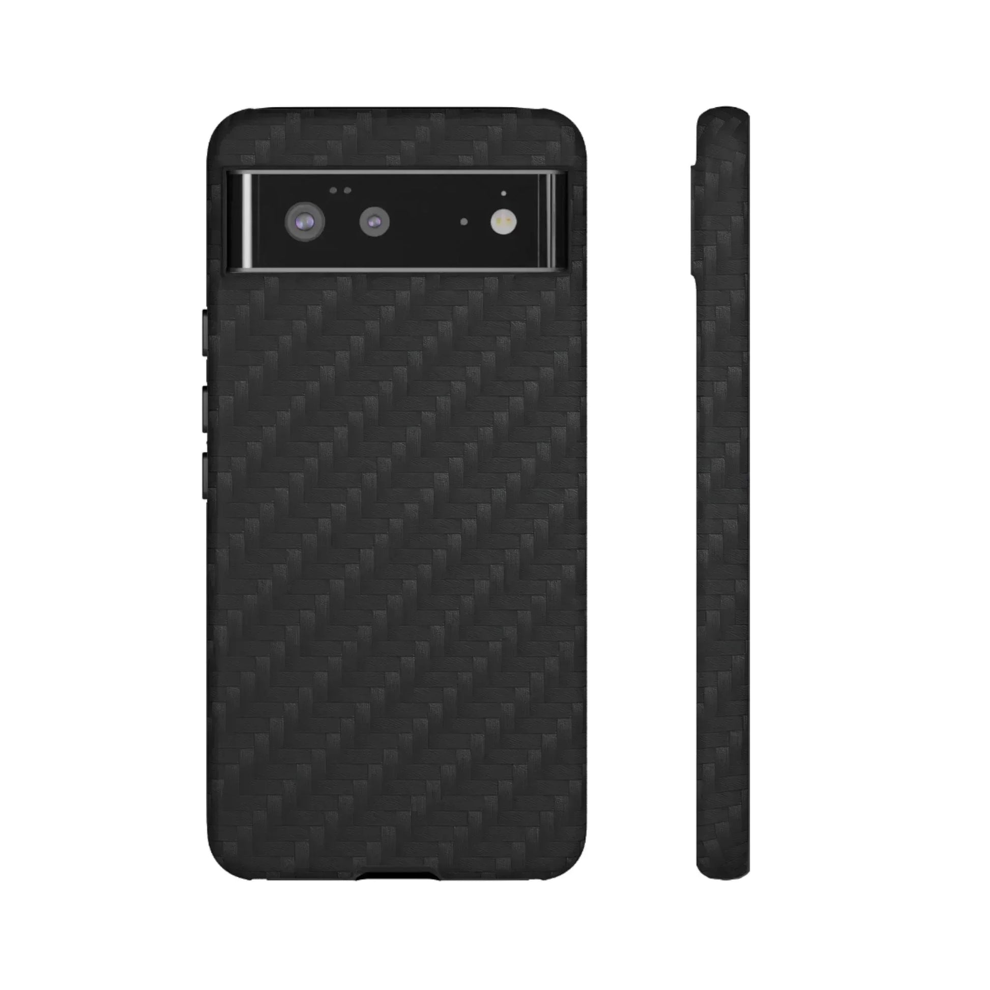 Black Carbon Phone Case for iPhone 8-16 and Google Pixel up to 9 - KARARMDESIGN