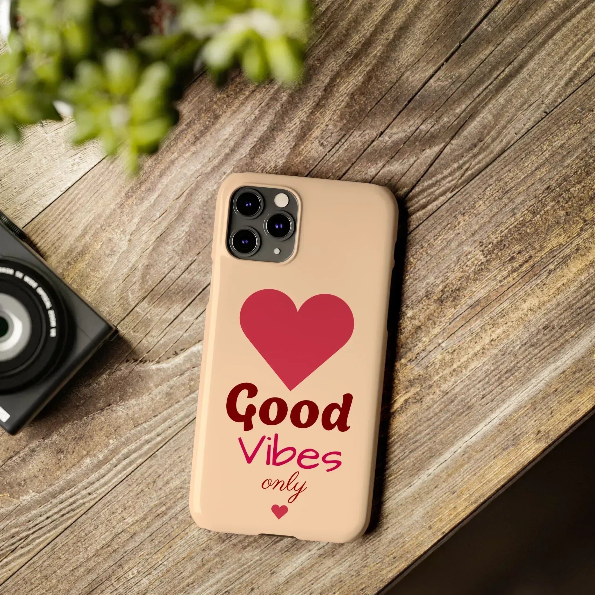 Good Vibes Only Slim Phone Case for iPhone 11-16 - KARARMDESIGN
