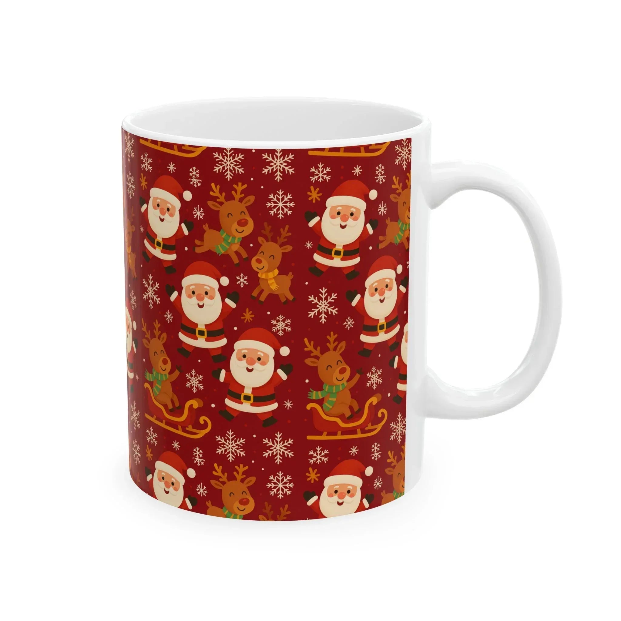 Santa Sleigh Ride Mug - Ceramic Mug, (11oz, 15oz) - KARARMDESIGN