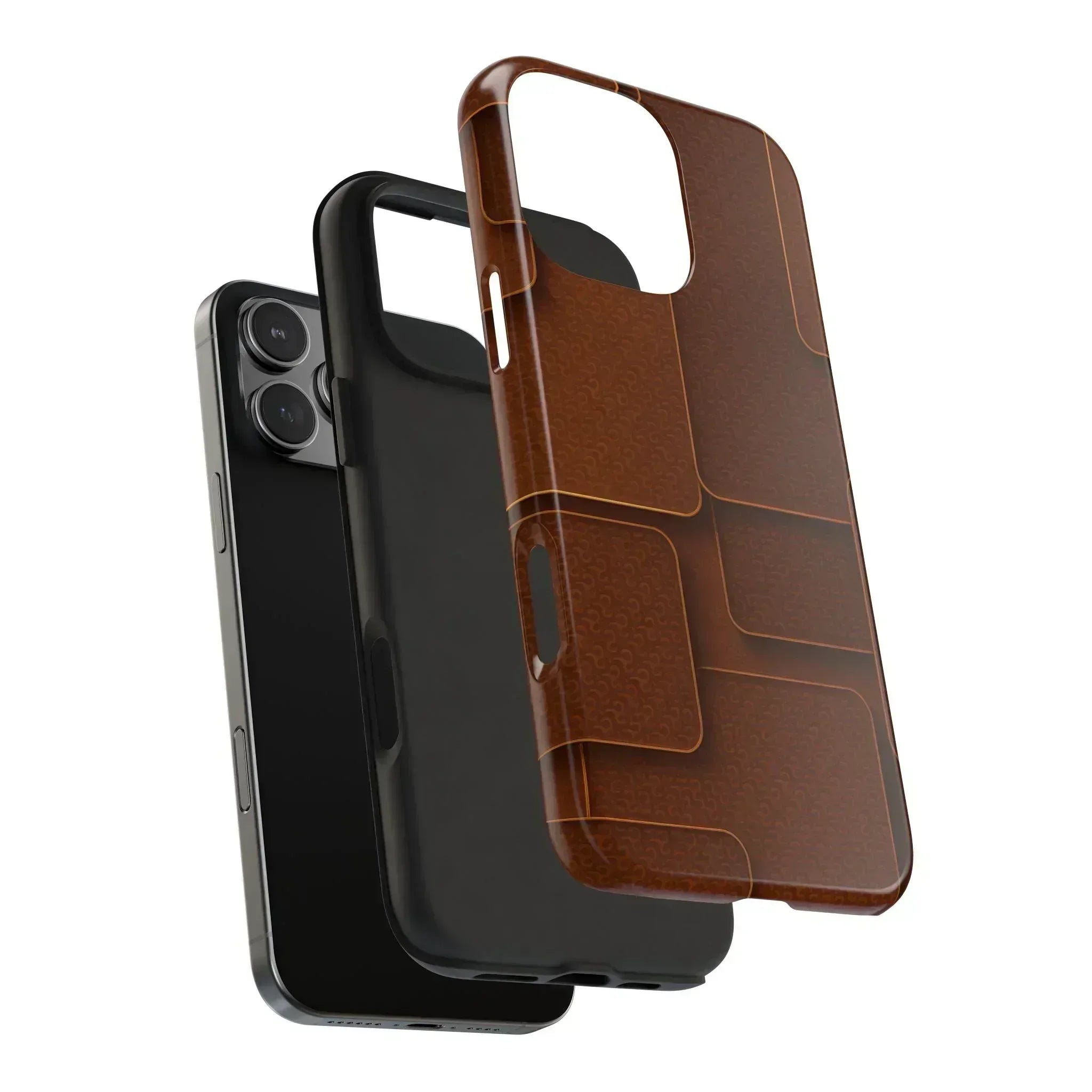 Textured Brown Phone Case for iPhone 7-16 and Samsung Galaxy S21-S24 - KARARMDESIGN