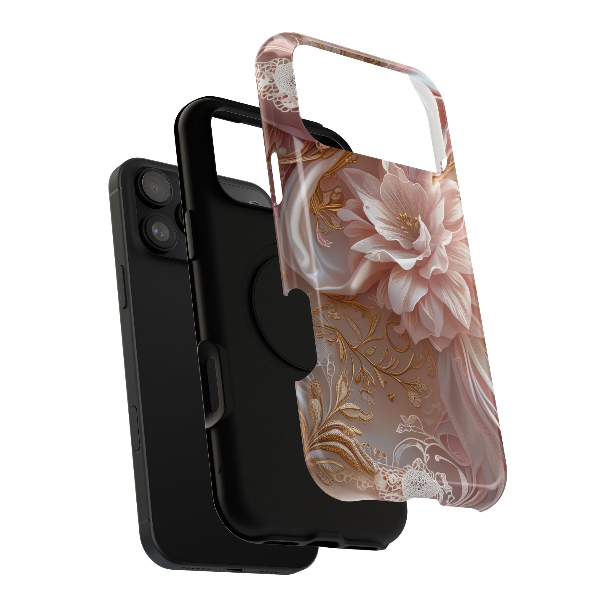 Elegant Floral Phone Case for iPhone 11–17, 16e & Galaxy S22–S26