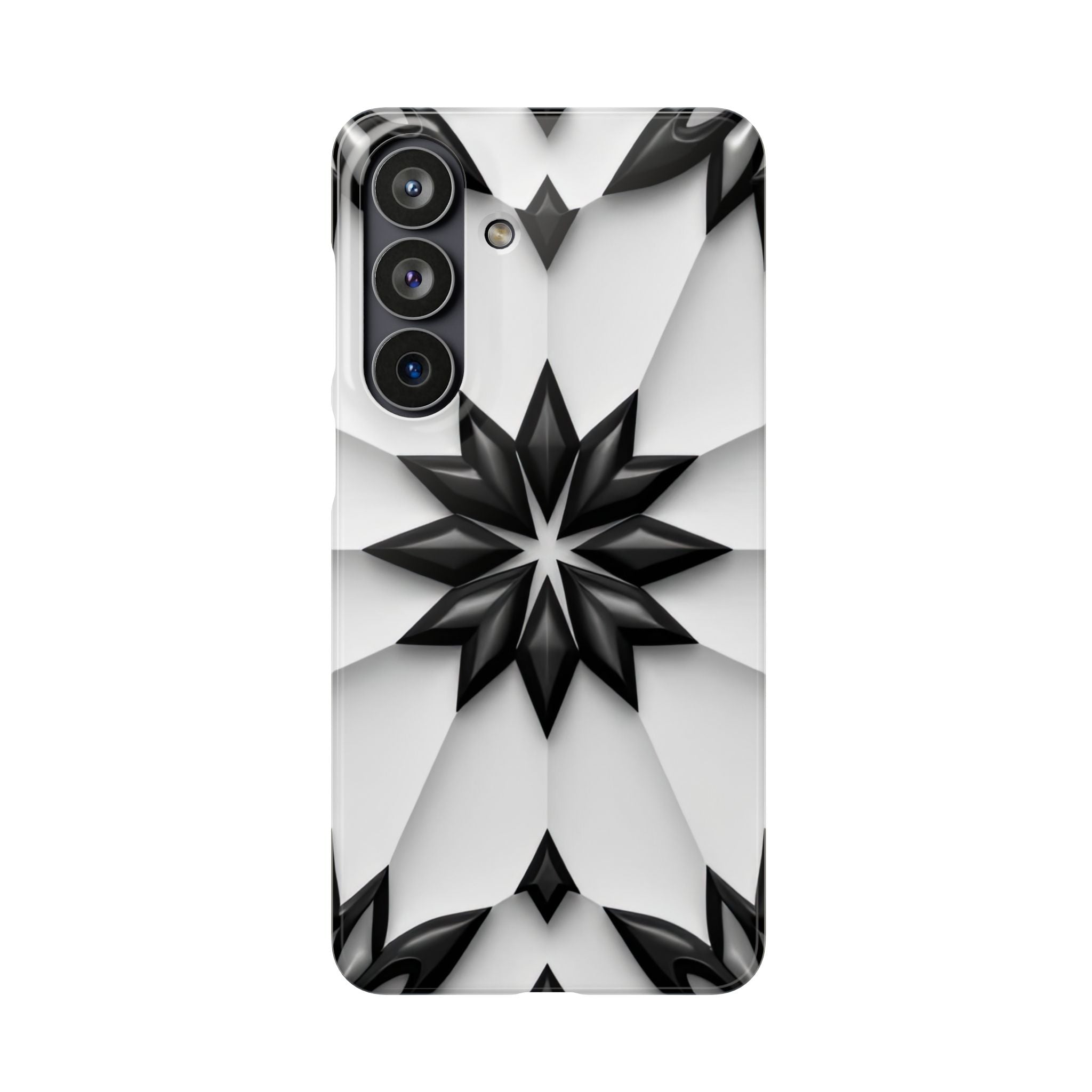 Black & White Geometric Snap Case for iPhone & Samsung Galaxy