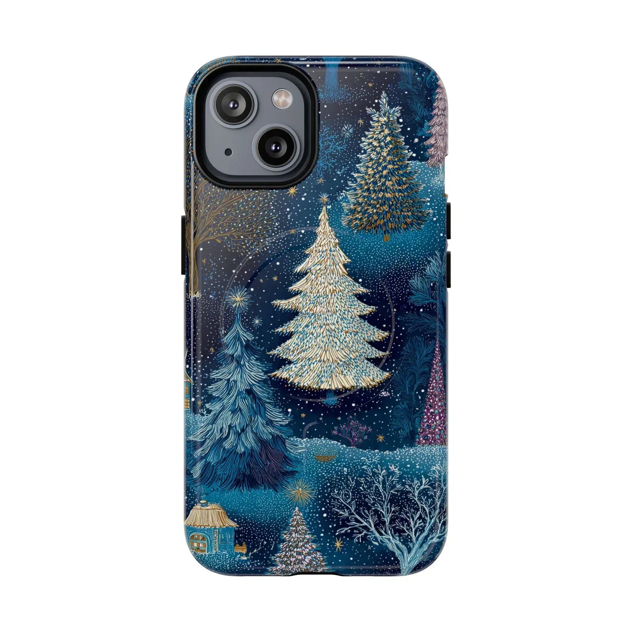 Midnight Sparkle Forest Phone Case for iPhone 13-17 - KARARMDESIGN