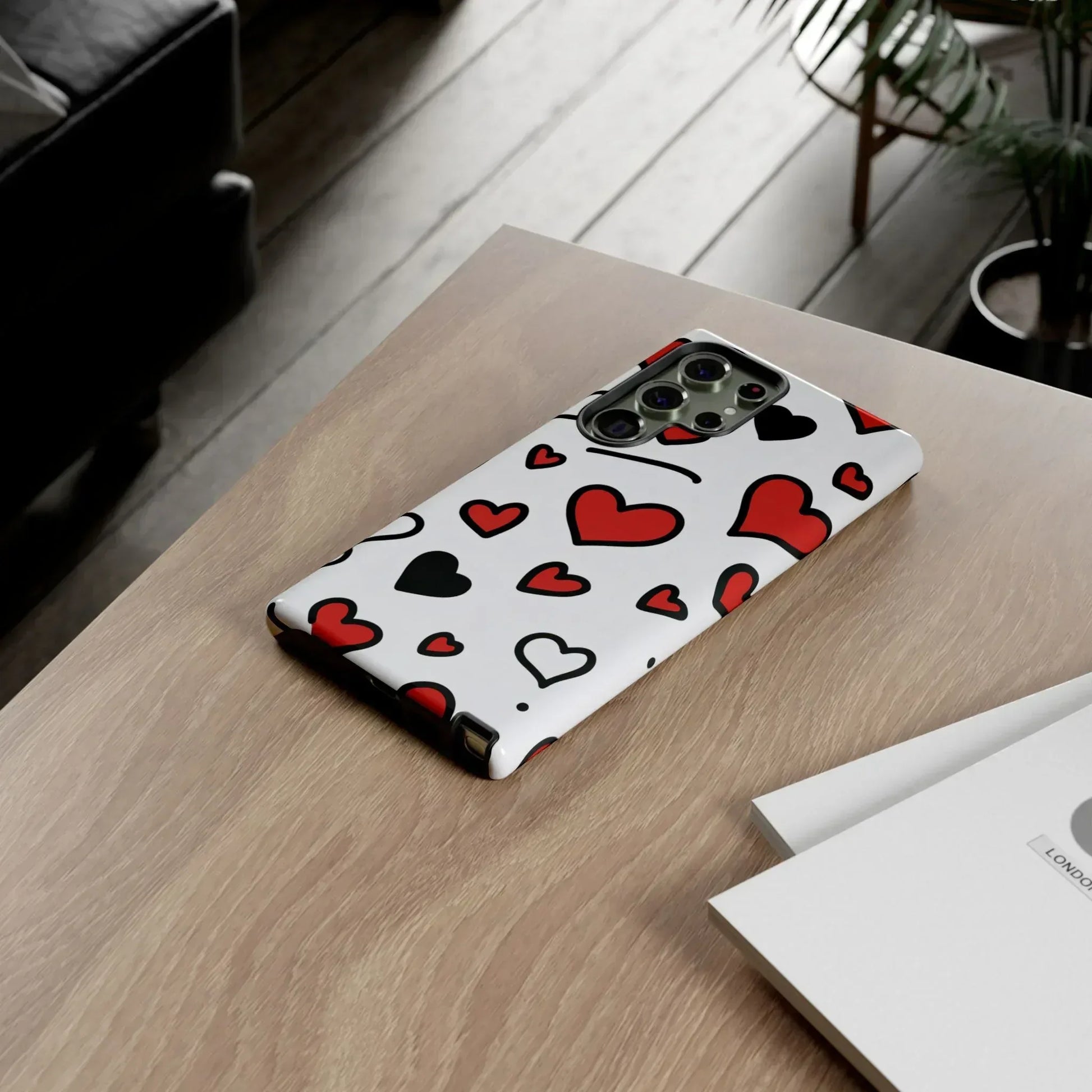 Scattered Hearts Phone Case for iPhone 11-17 and Galaxy S10-S25 - KARARMDESIGN